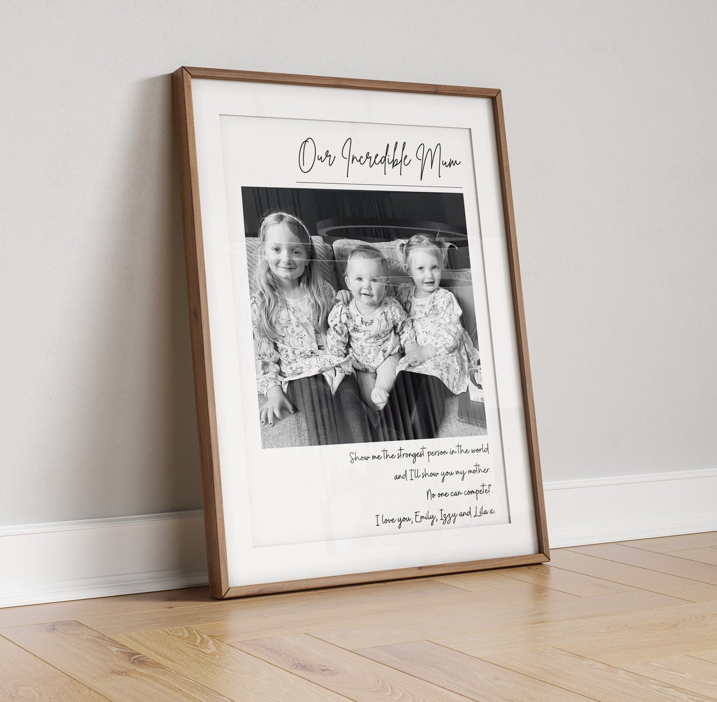Personalised Mum Birthday Gift, Mothers Day Gift, Photo Family Print, Unique Gift for Mom, Nan Mum Mummy Baby Present, Gift for Her Newborn