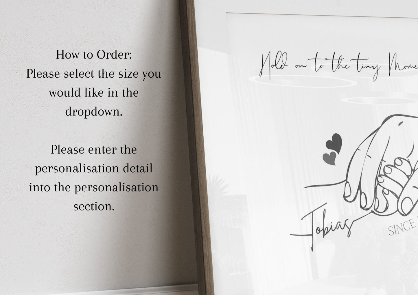 Custom Mummy and Baby Line Art Print: Personalized Mother Gift