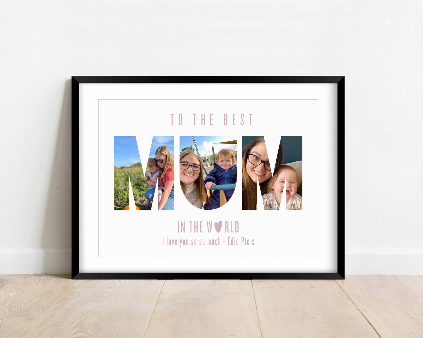 Custom Mum Photo Gift, Mother Photo Collage Wall Art for Mum, Mom Birthday Gift, Framed Mothers Day Decor, Happy Birthday Gift, Mummy Quote