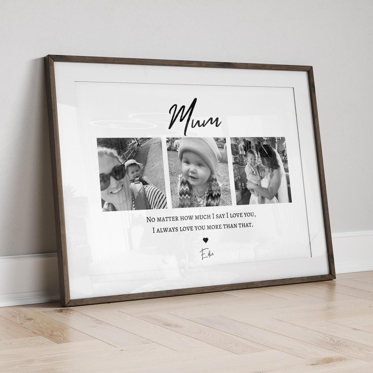 Custom Photo Gift for Mum: Mother's Day Personalised Print