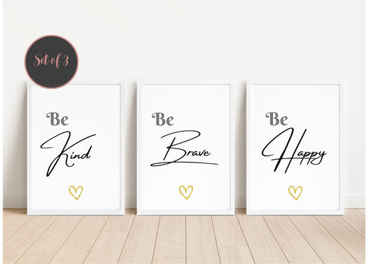 Positive Affirmation Print Set: Empowering Quote Wall Art (A4/A5 Unframed Prints)