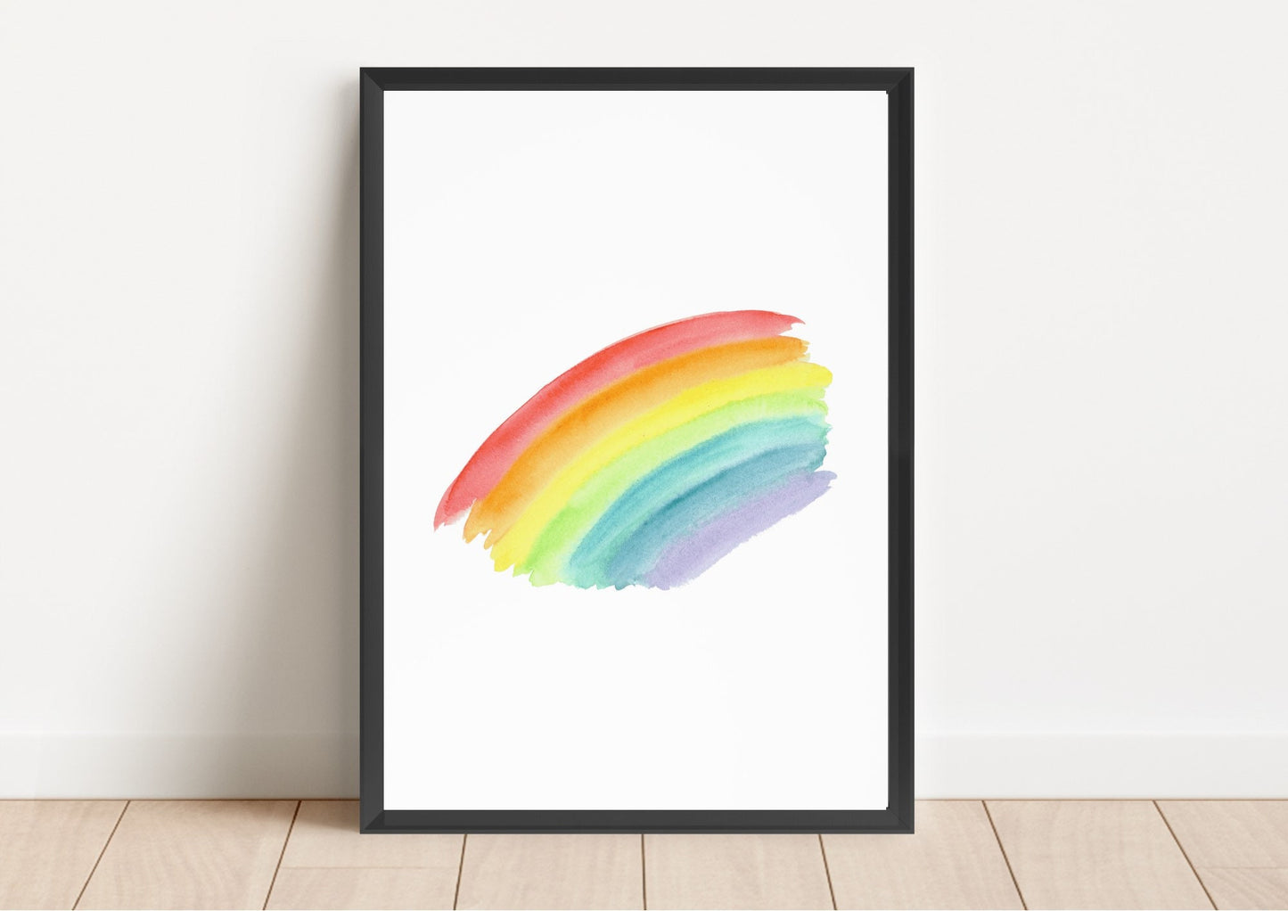 Rainbow Nursery Prints: Pastel Flower, Cloud, Rainbow Wall Art