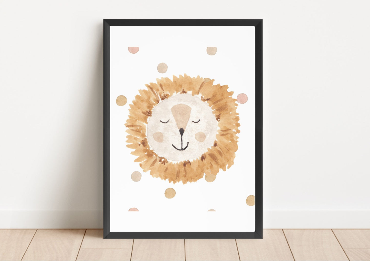 Safari Nursery Print Set: Safari Animals Watercolour Bedroom Prints, Personalised Name Poster