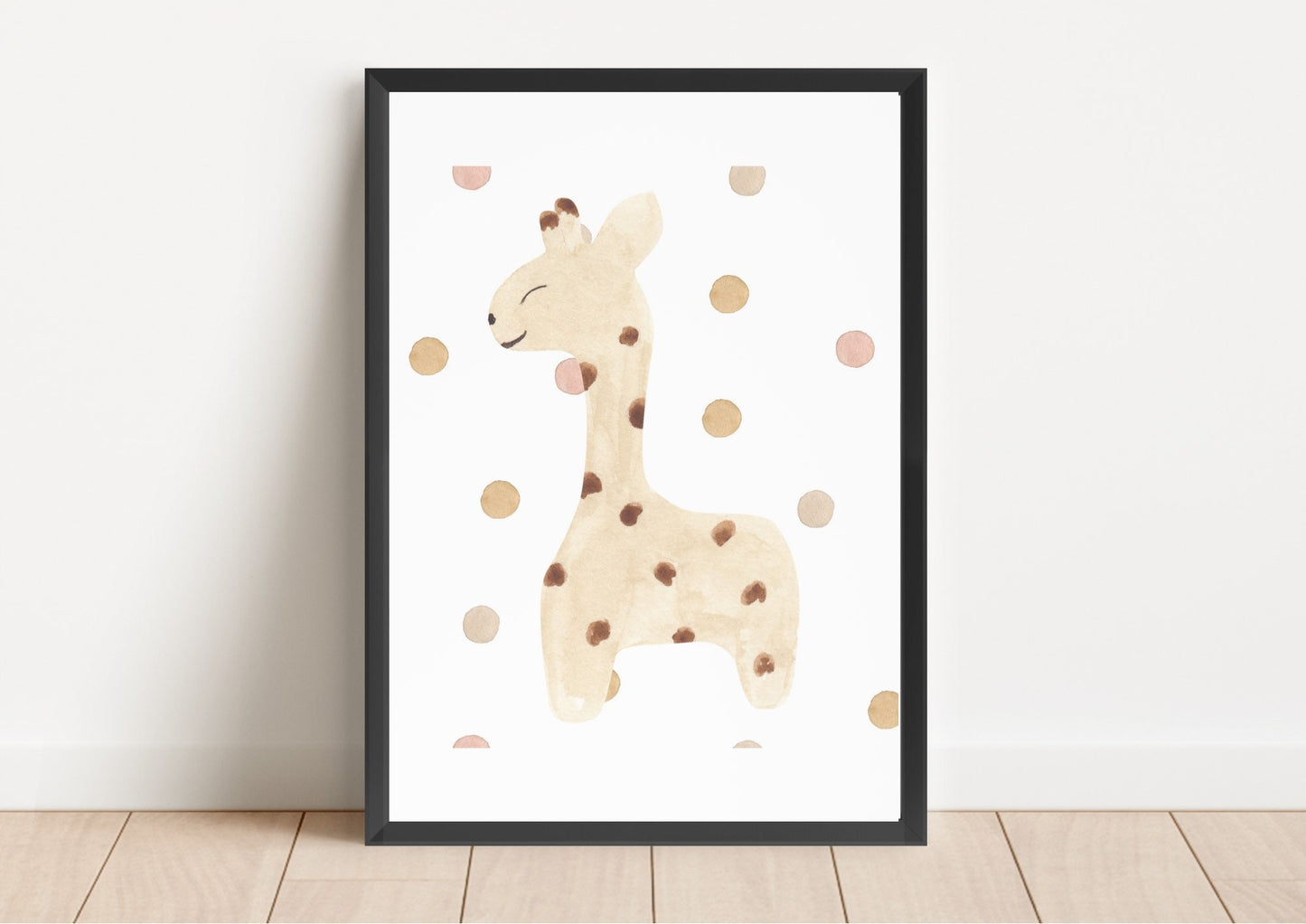 Safari Nursery Print Set: Safari Animals Watercolour Bedroom Prints, Personalised Name Poster