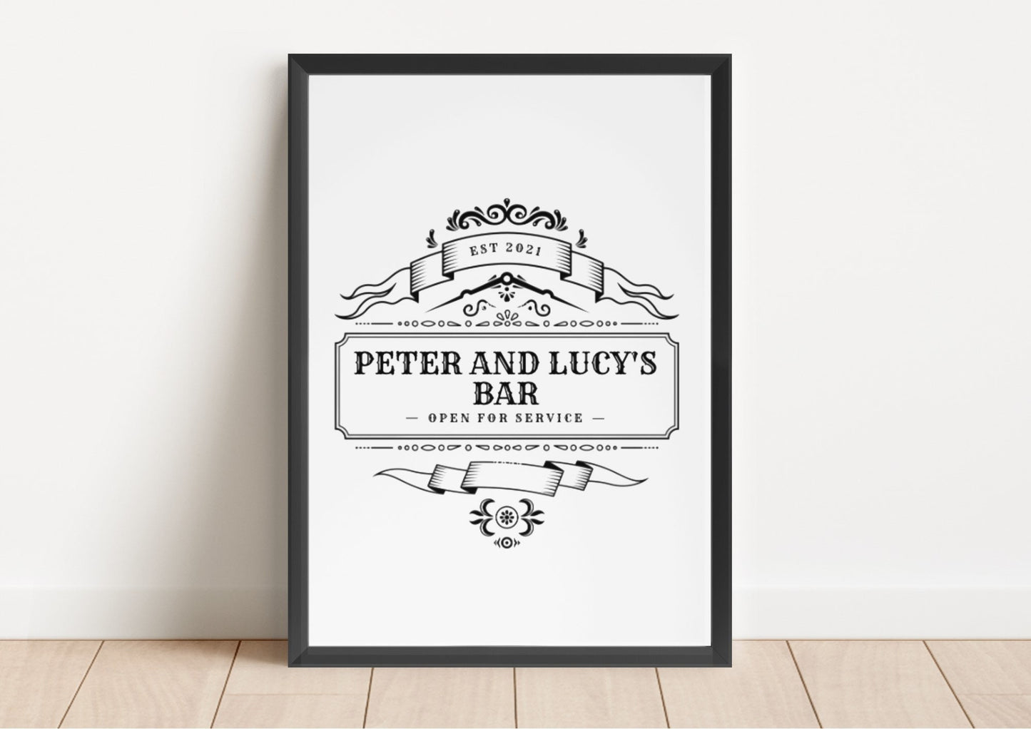 Personalized Home Bar Art Prints: Whiskey & Cocktails Watercolor Set