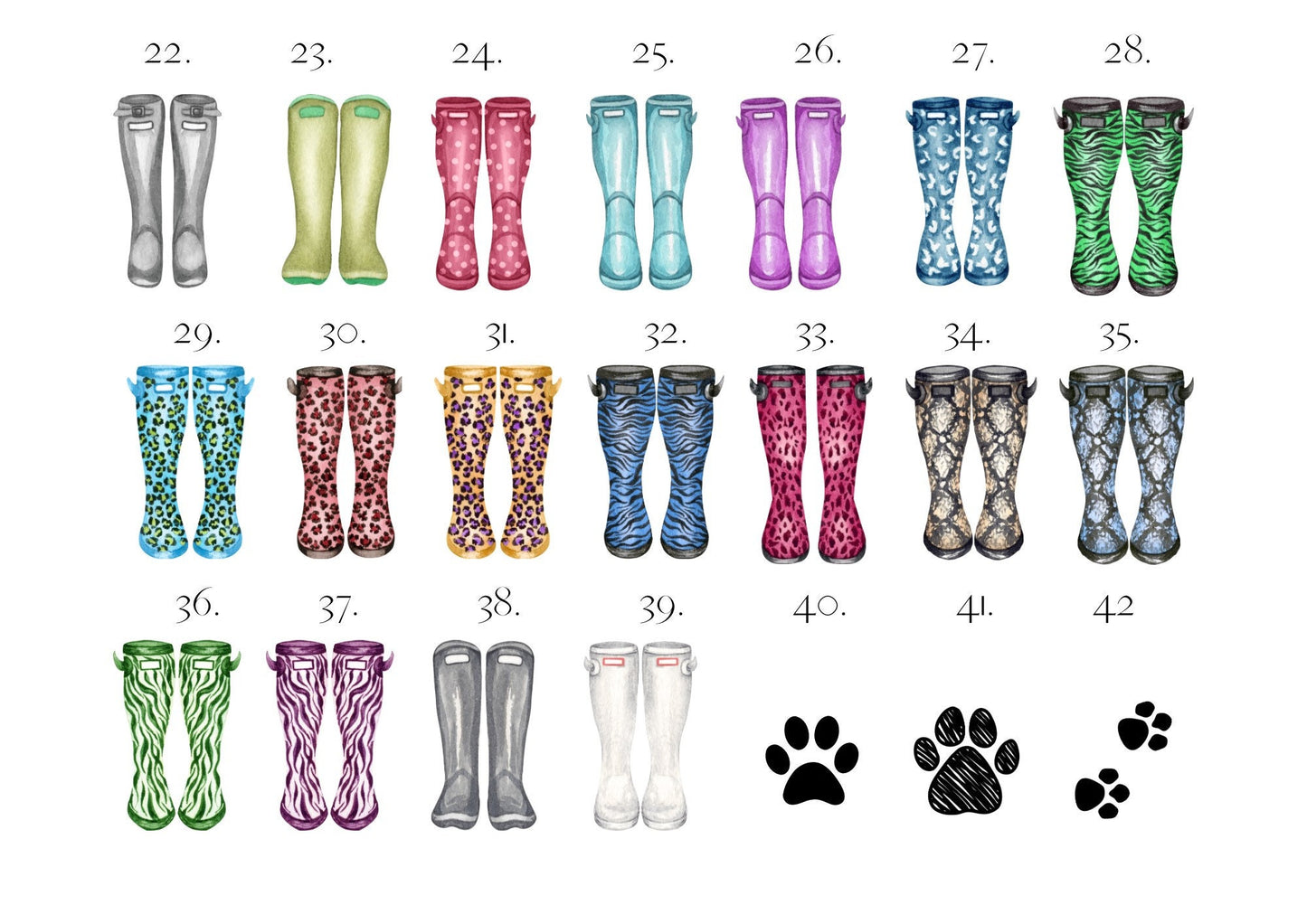 Family Wellies Print, Wellington Boots Christmas Gift, Framed Poster for Couple, Housewarming Present, 3-12 Family Names, New Parents Decor