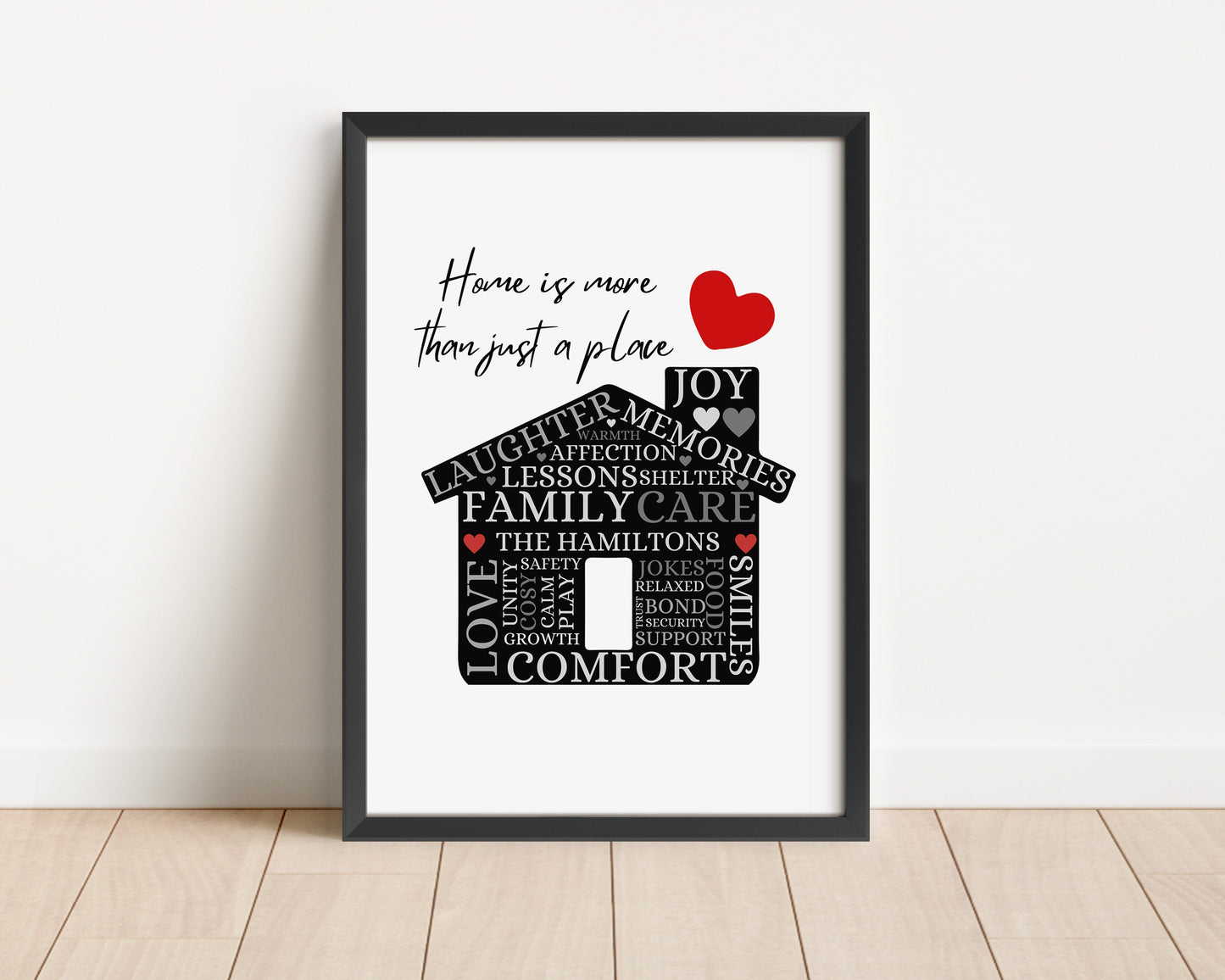 Custom Housewarming Gift, New Home Gift Print, New House Wall Art, Personalised First Home Wall Art, New House Decor, Positive Words Collage