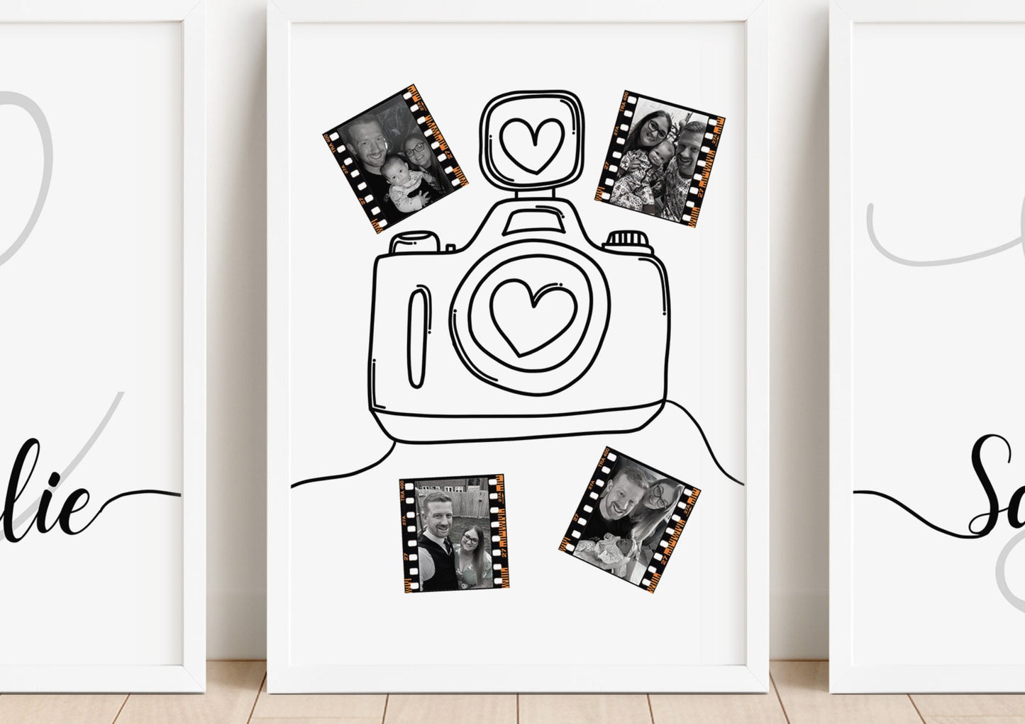 Personalised Photo Print Set, Couple Gift, Husband Wife Present, First Anniversary Gift, Photo Collage, Tin Anniversary