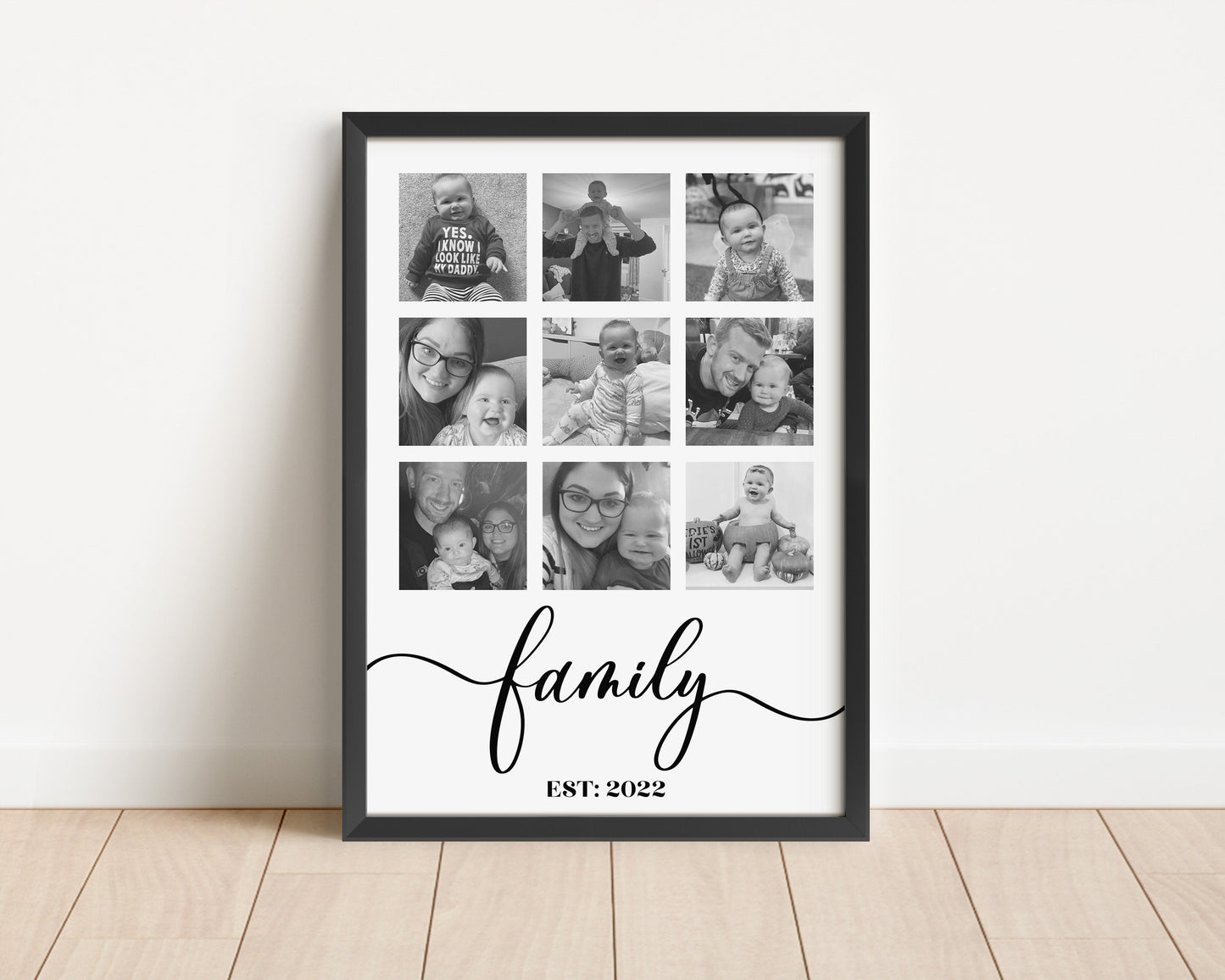 Custom Family Photo Collage Print: Sentimental New Family Gift