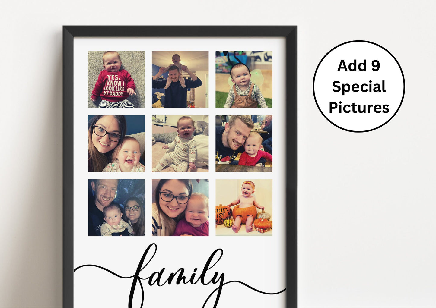 Custom Family Photo Collage Print: Sentimental New Family Gift