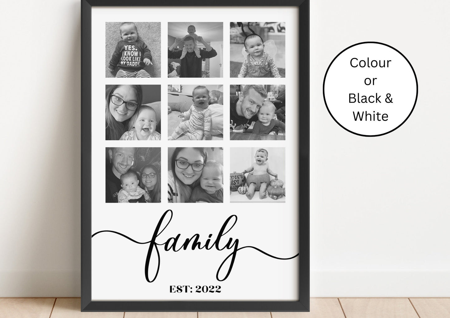 Custom Family Photo Collage Print: Sentimental New Family Gift