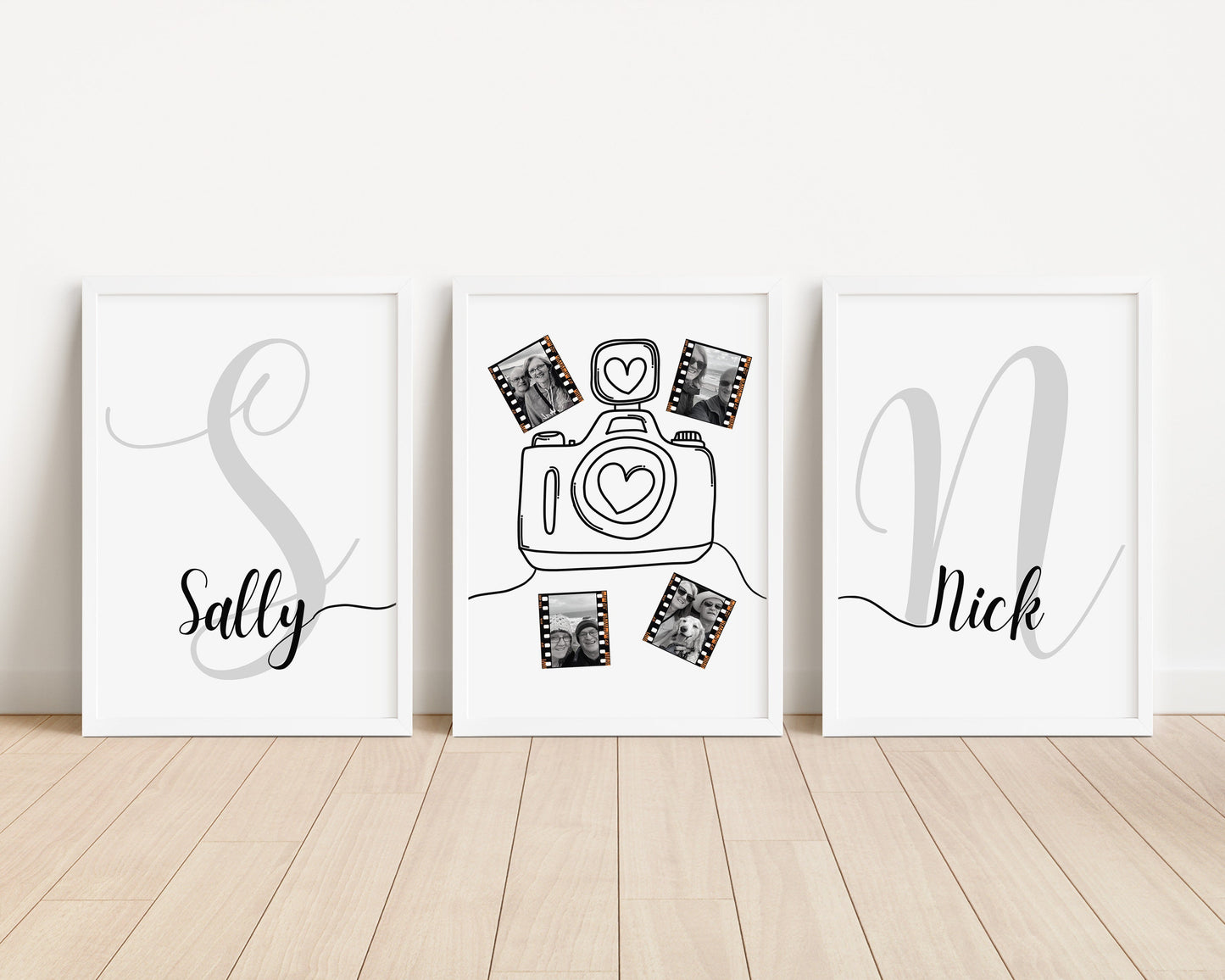 Personalised Photo Print Set, Couple Gift, Husband Wife Present, First Anniversary Gift, Photo Collage, Tin Anniversary