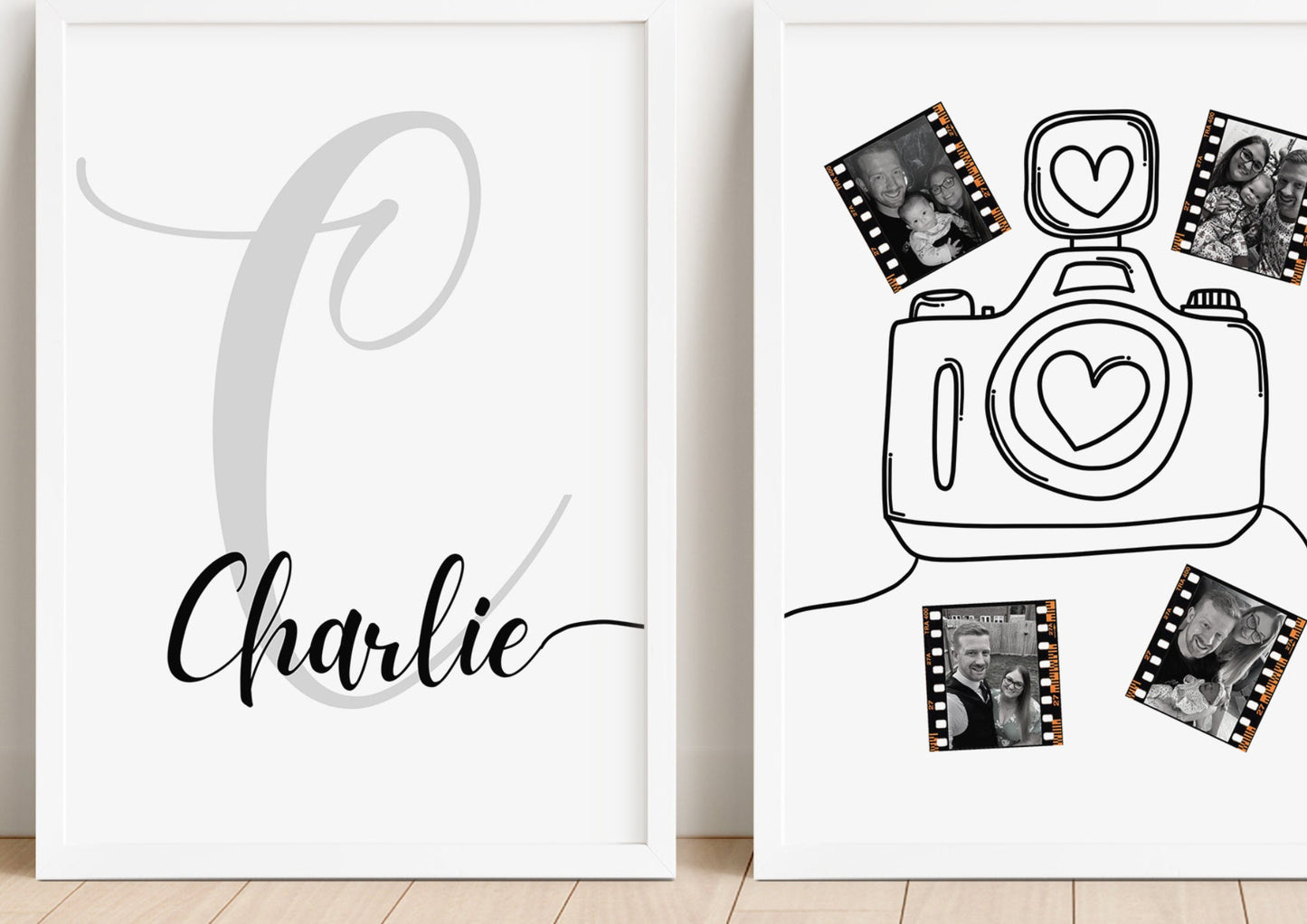 Personalised Photo Print Set, Couple Gift, Husband Wife Present, First Anniversary Gift, Photo Collage, Tin Anniversary