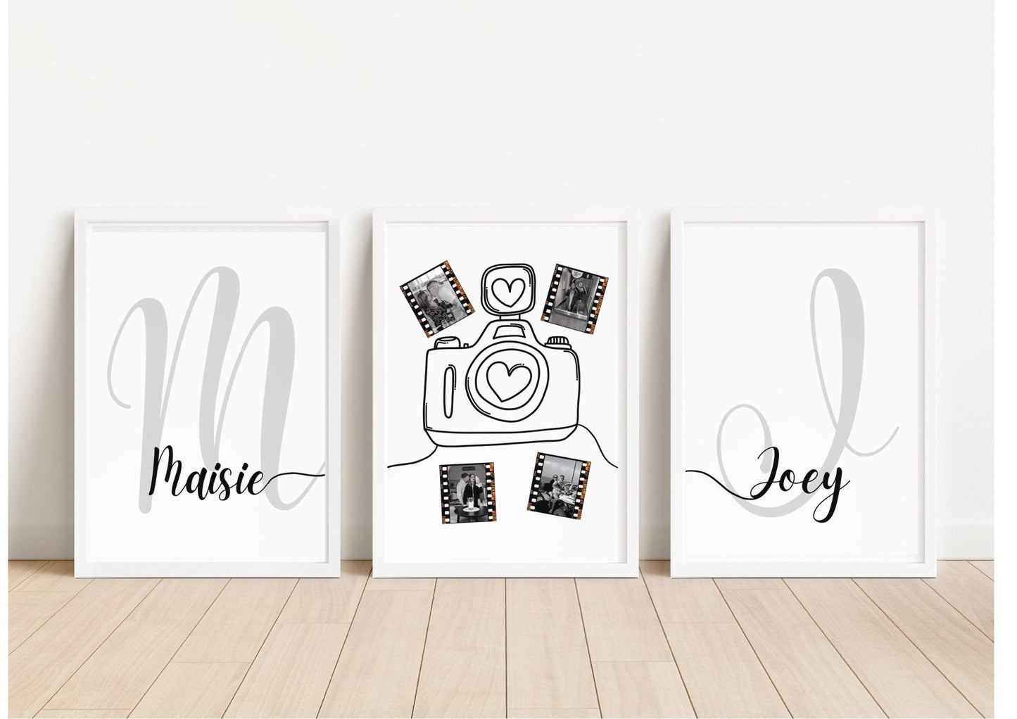 Personalised Photo Print Set, Couple Gift, Husband Wife Present, First Anniversary Gift, Photo Collage, Tin Anniversary