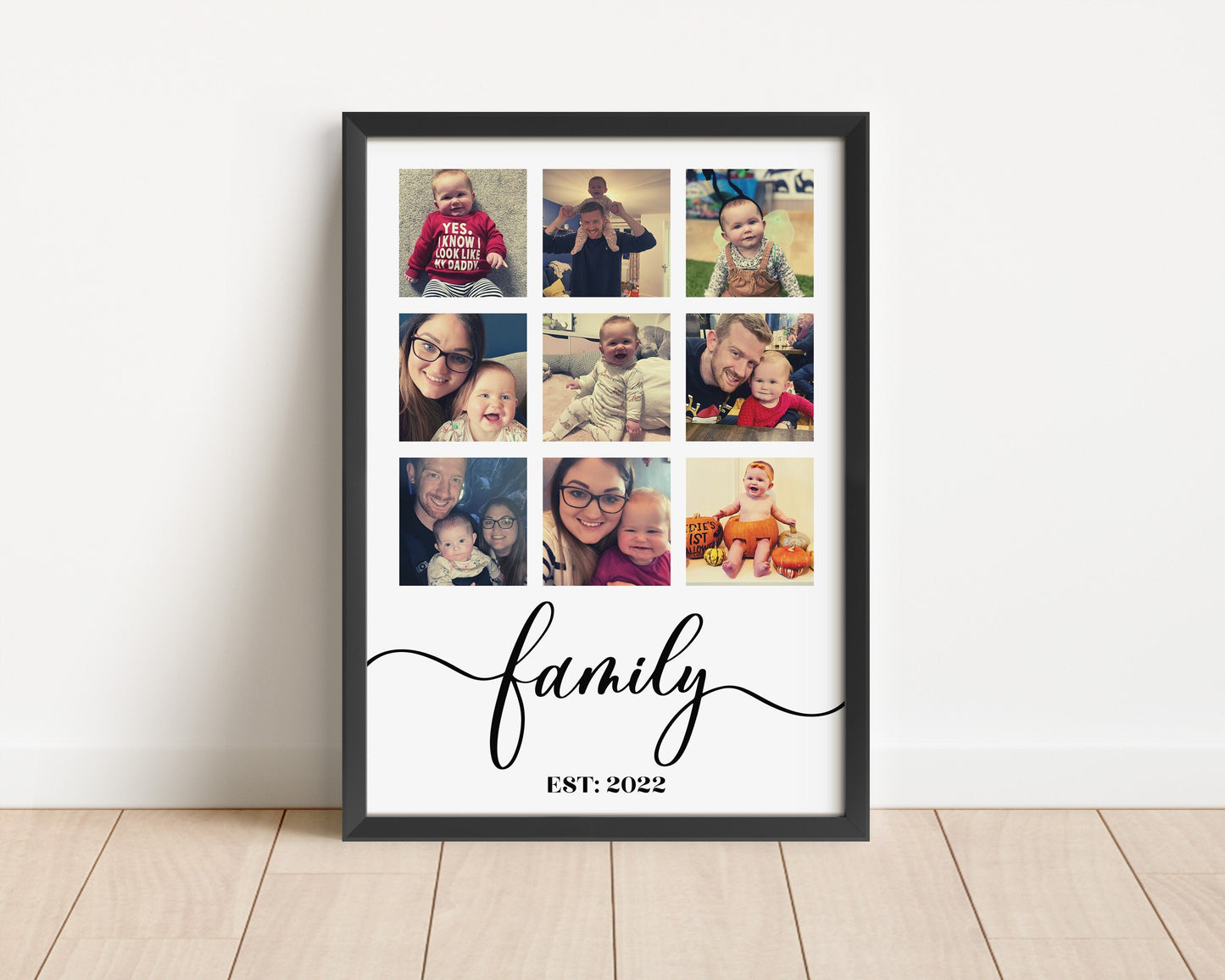 Custom Family Photo Collage Print: Sentimental New Family Gift