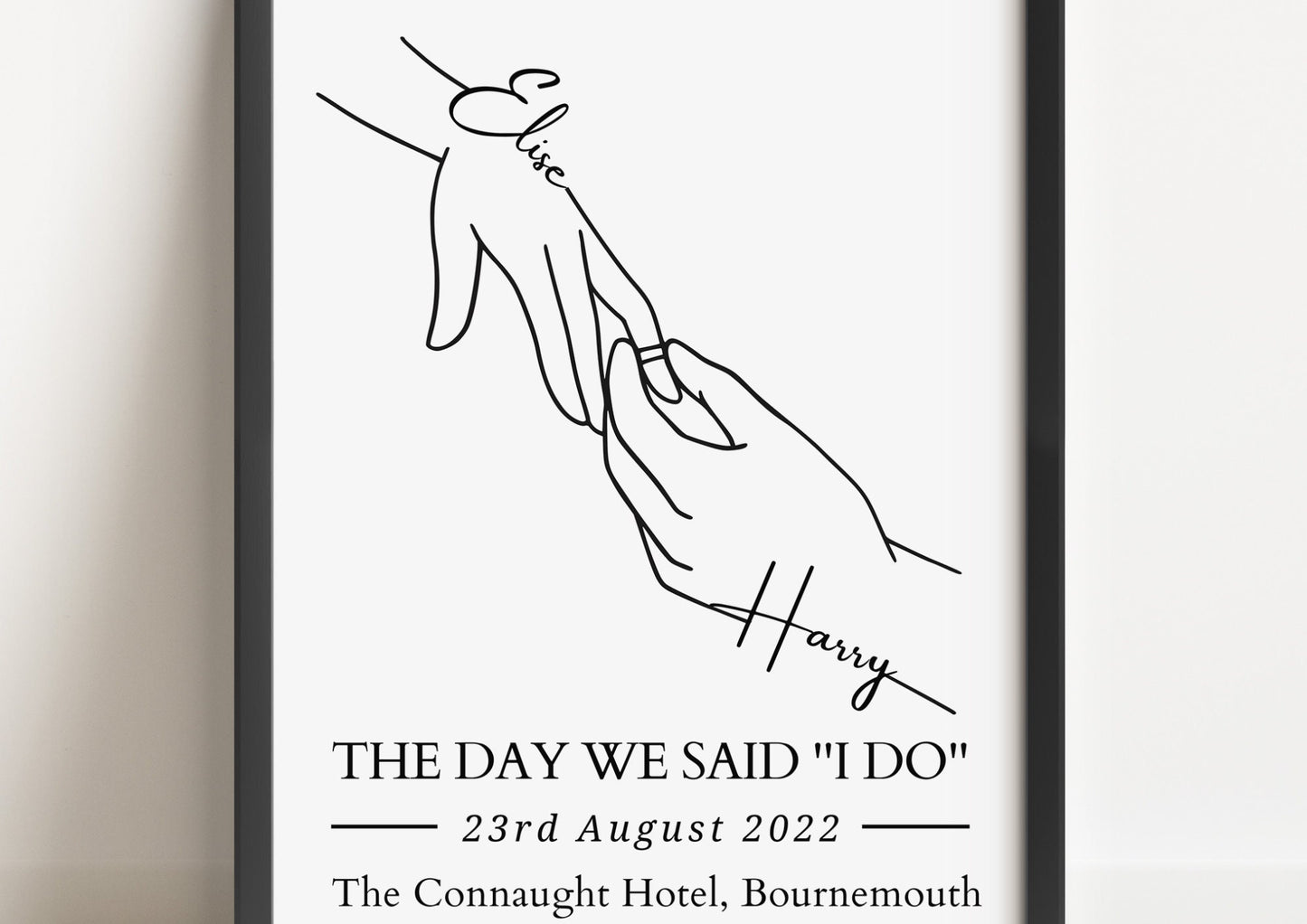 Custom Wedding Gift, 1st Wedding Anniversary Gift, Personalised Engagement Gift for Bride Groom, Birthday Gift Wife Partner, Gift Husband