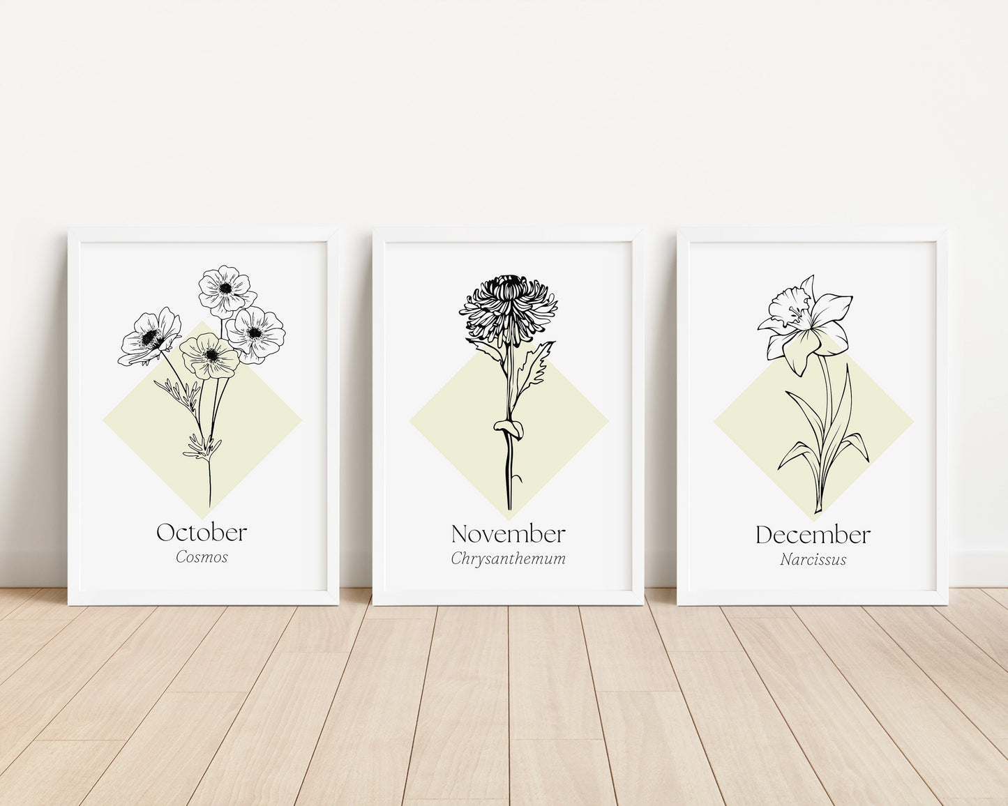 Birth Month Flower Print Set: Botanical Family Portrait