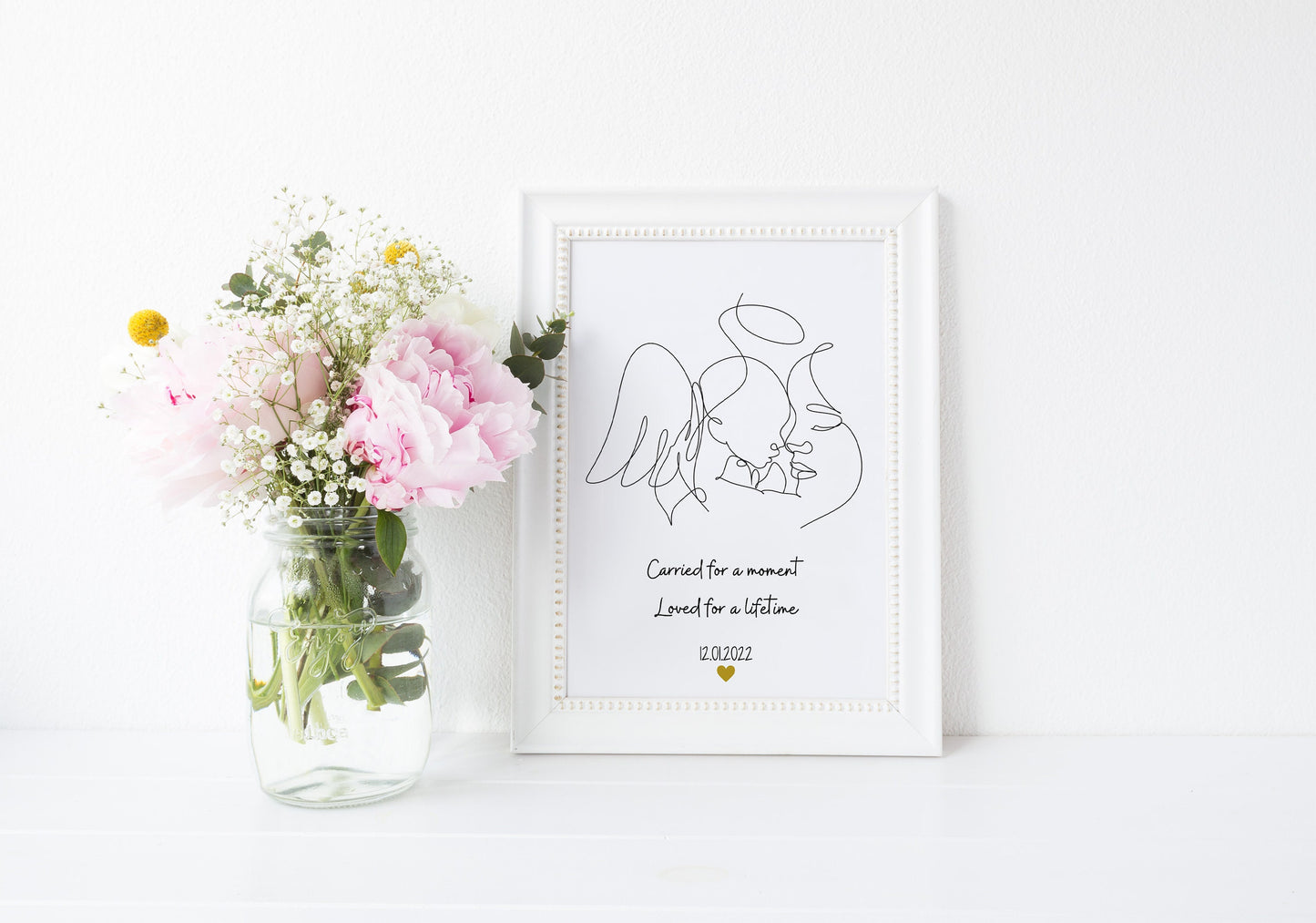 Custom Miscarriage Portrait, Keepsake Bereavement Gift, Miscarriage Keepsake, Miscarriage Art, Miscarriage Gift, Remembrance Memorial Print