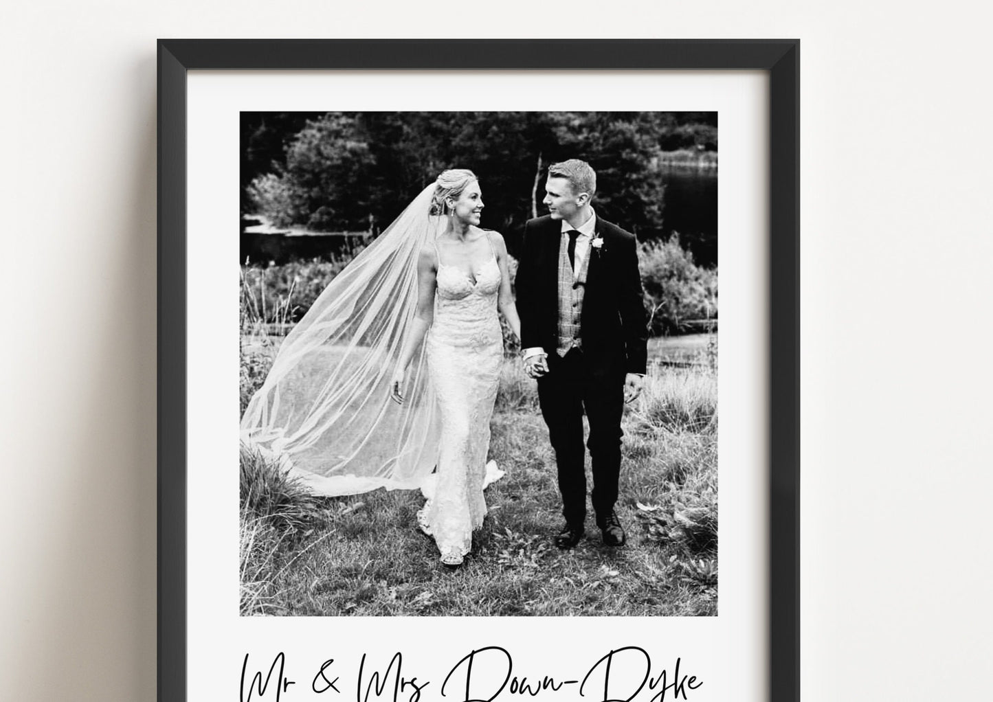 Personalised Wedding Photo Print: Newlywed Keepsake Gift