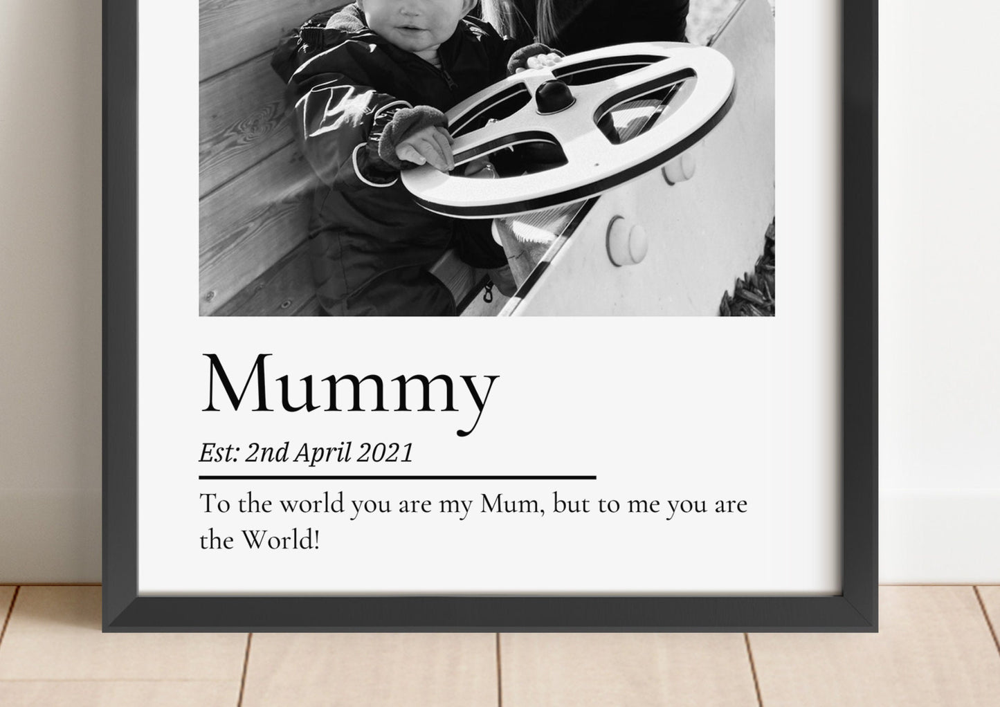 Personalized Mother & Child Photo Print: Sentimental Birthday Gift