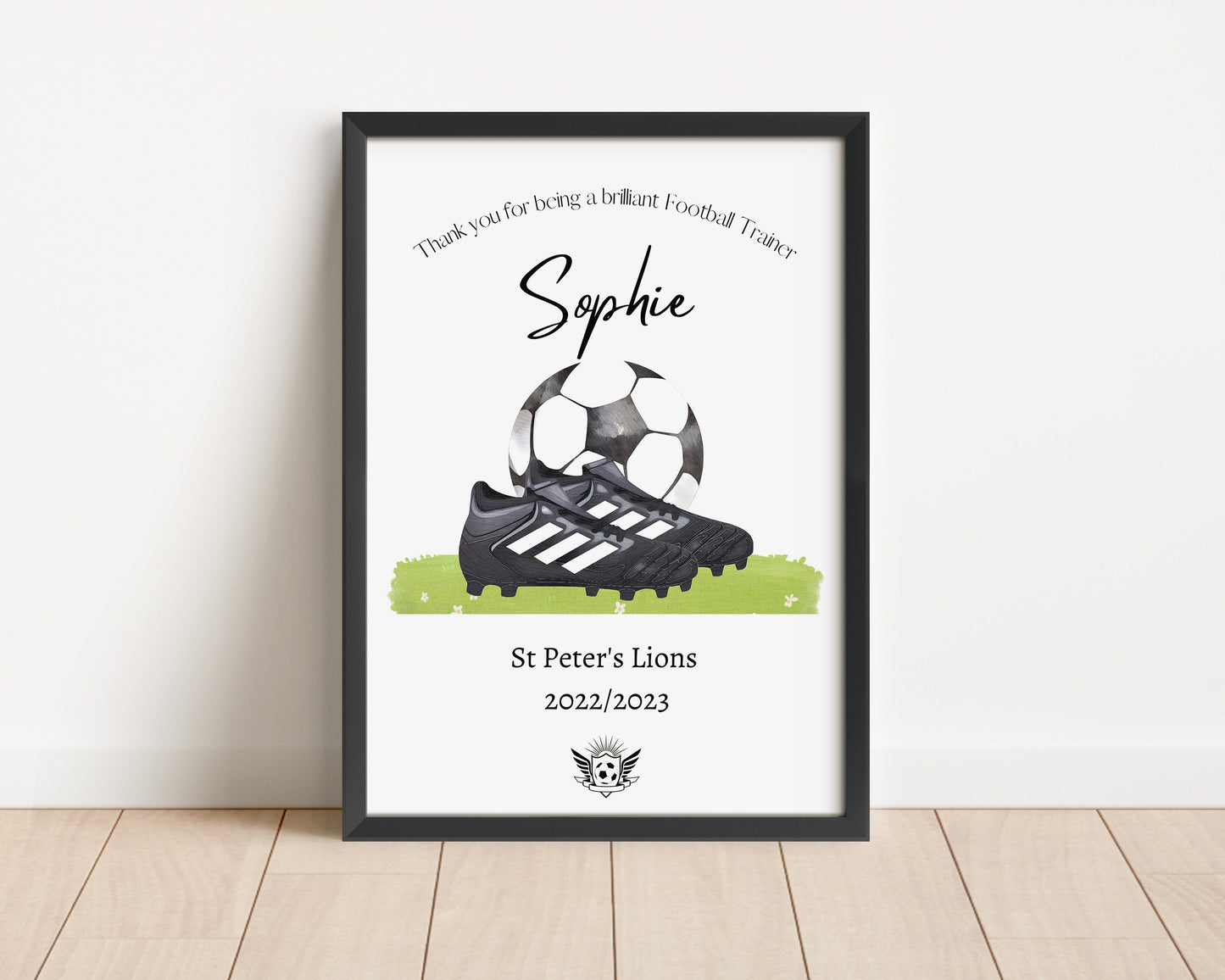Personalised Football Manager Print: Thank You Gift