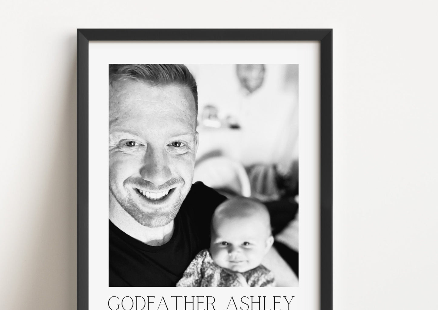 Personalized Godfather Photo Print: Custom Godparent Gift