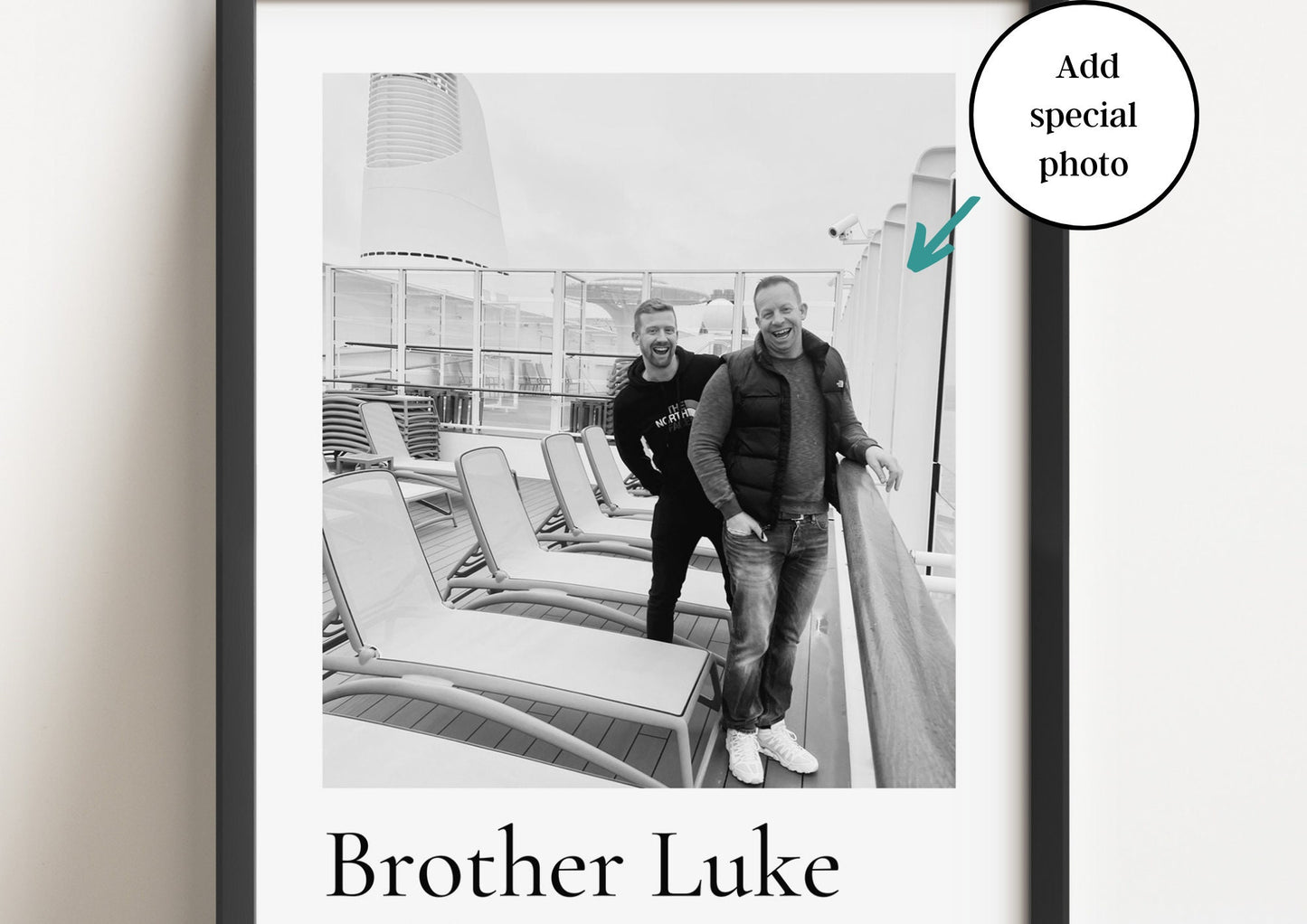 Personalized Brother Photo Print: Custom Sibling Gift