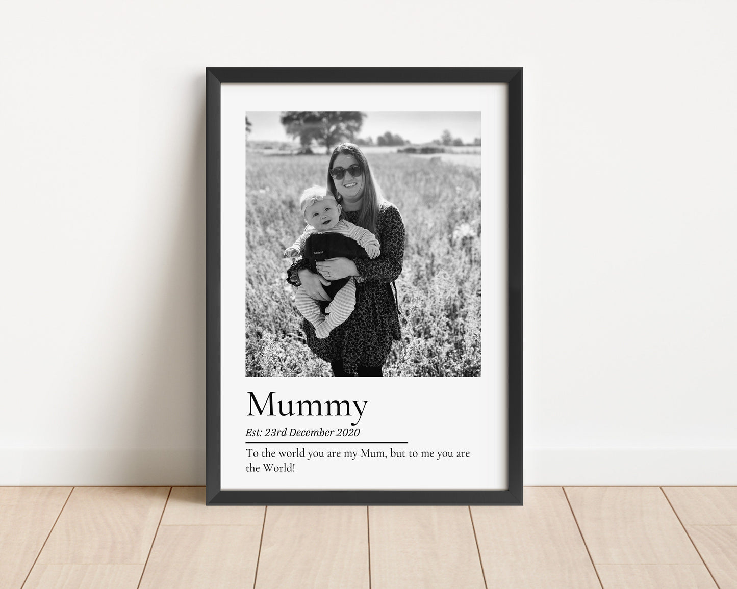 Personalized Mother & Child Photo Print: Sentimental Birthday Gift