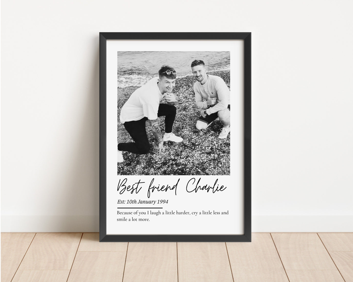 Custom Best Friend Photo Gift, Personalised Friendship Picture Frame, Bestie Birthday Present, Gift for Her, BFF Wall Art, Friend Keepsake