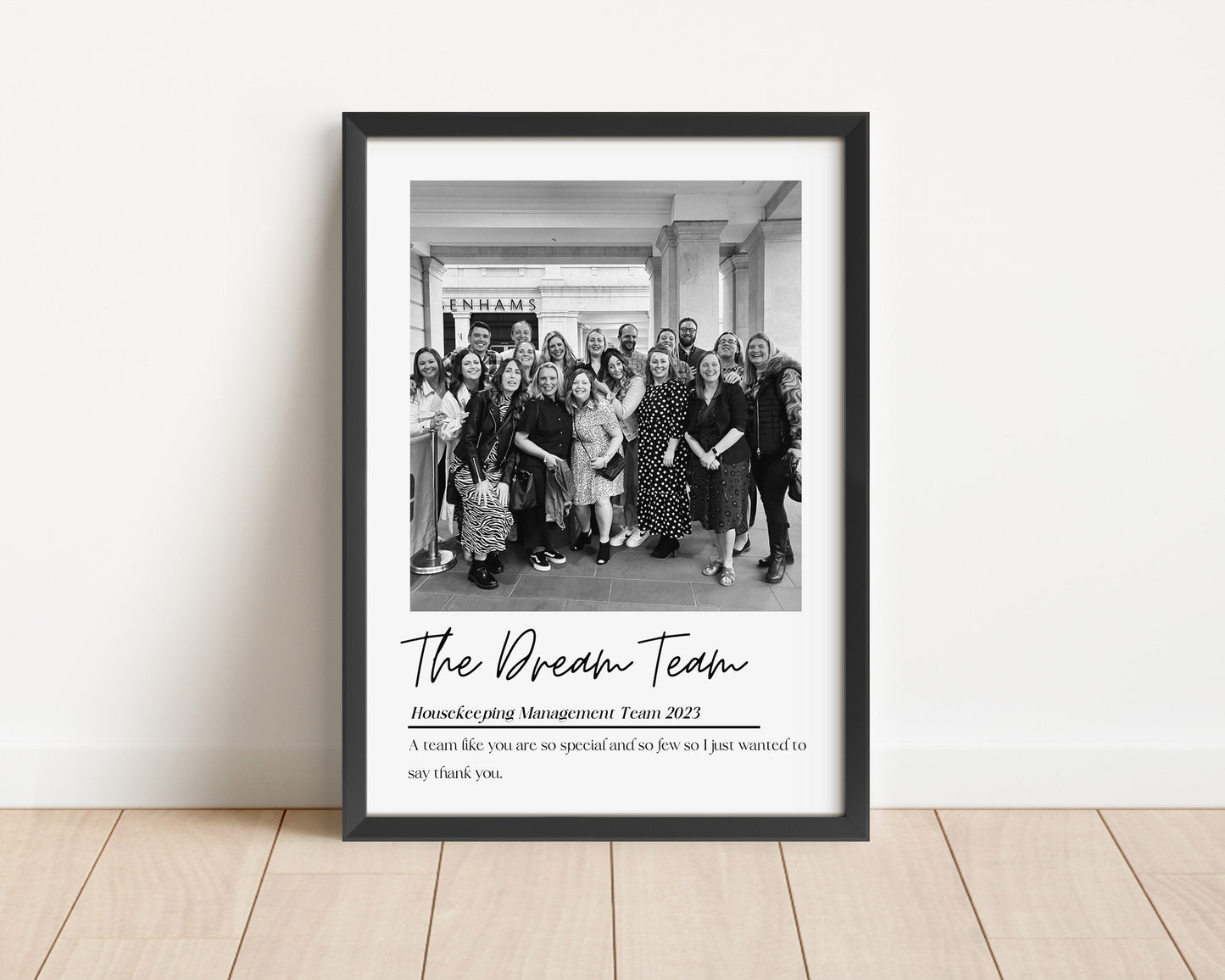 Custom Team Leaver Gift, Personalised Work Colleague Print, Office Thank You Keepsake, Retirement Picture Frame, Coworker Leaving Gift