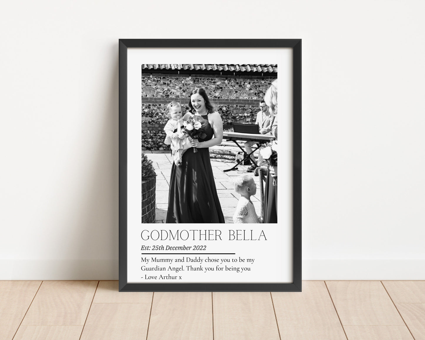 Personalised Godmother Photo Print: Sentimental Godparent Gift