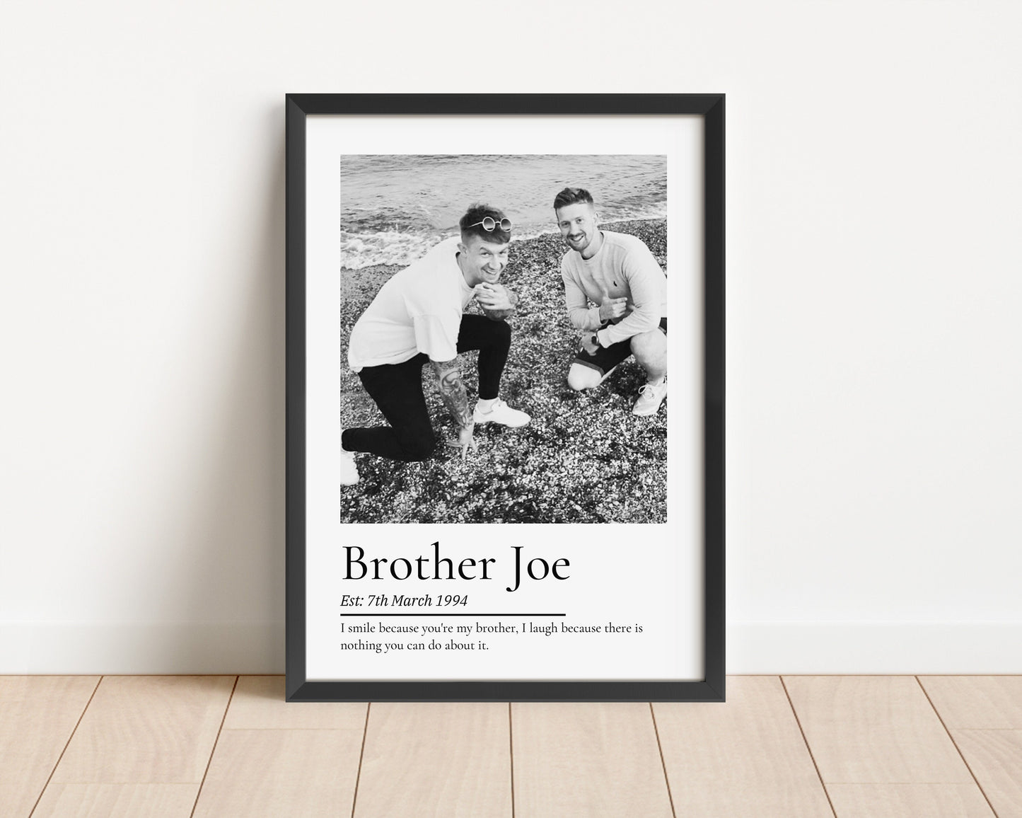 Personalized Brother Photo Print: Custom Sibling Gift