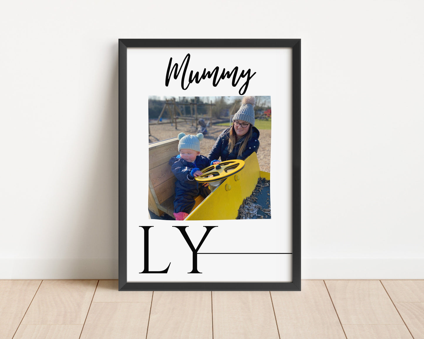 Personalised Family Photo Prints Set of 3 - Custom Name Wall Art