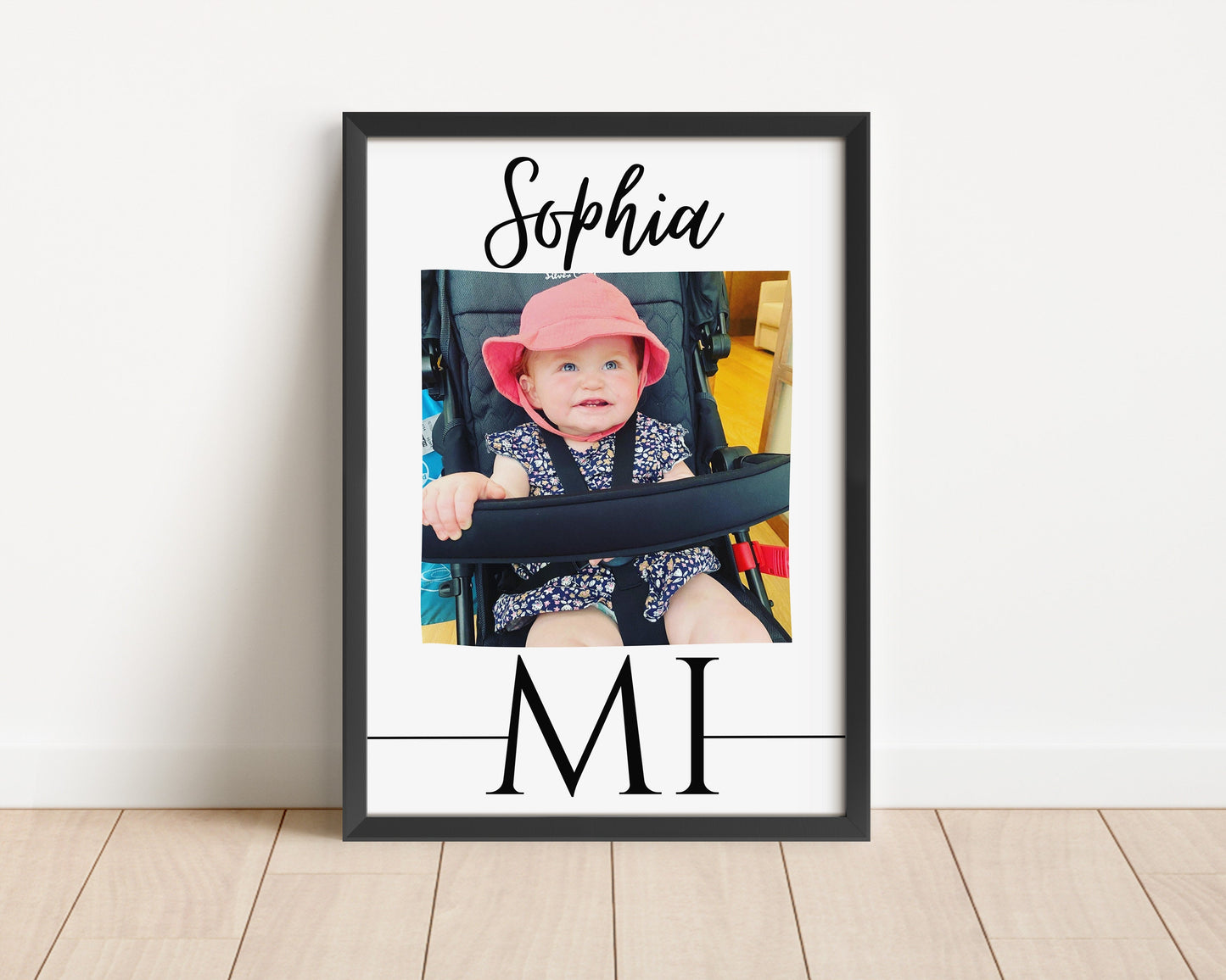 Personalised Family Photo Prints Set of 3 - Custom Name Wall Art