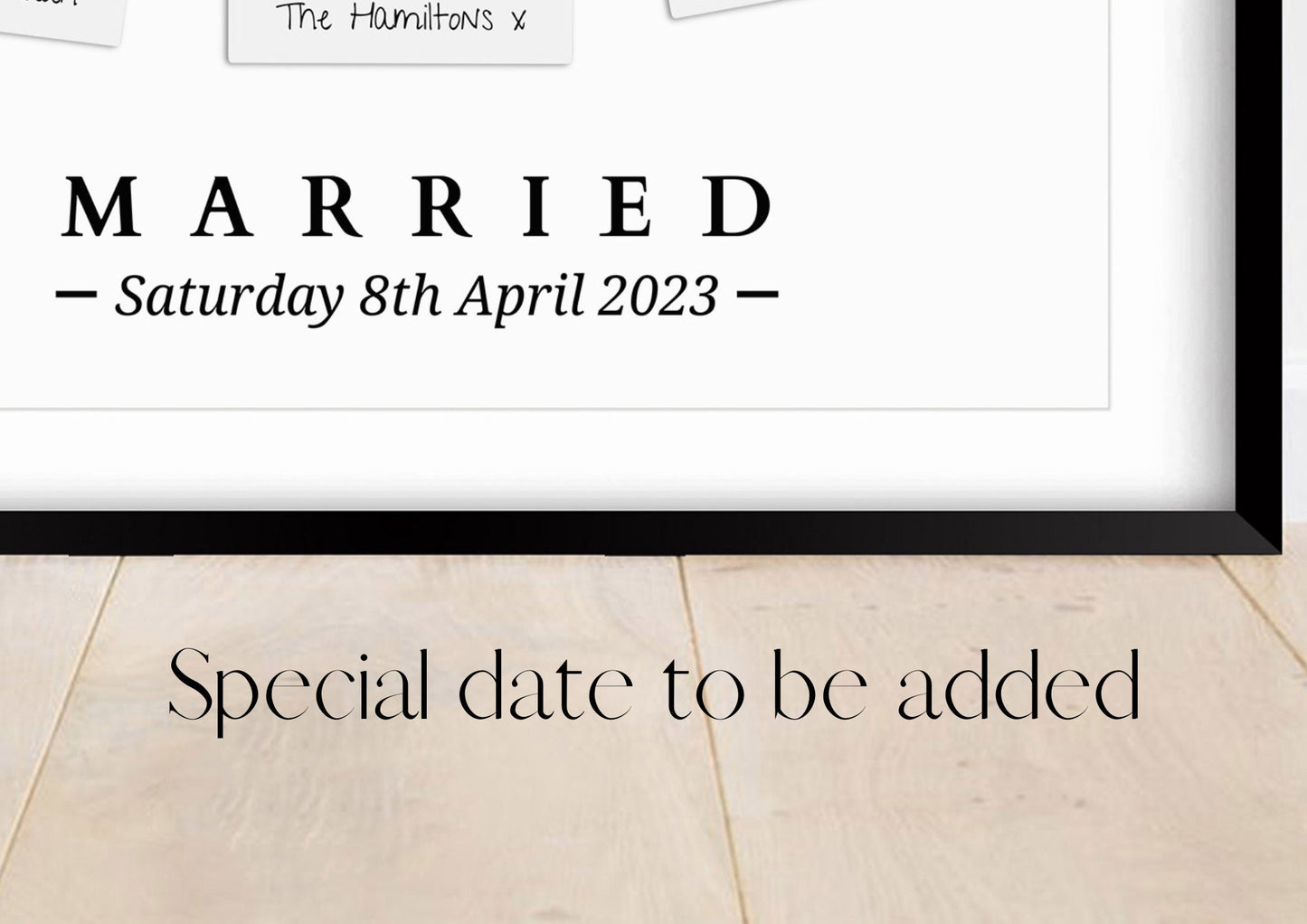 Personalised Wedding Photo Polaroid Print: Newlywed Gift Wall Art