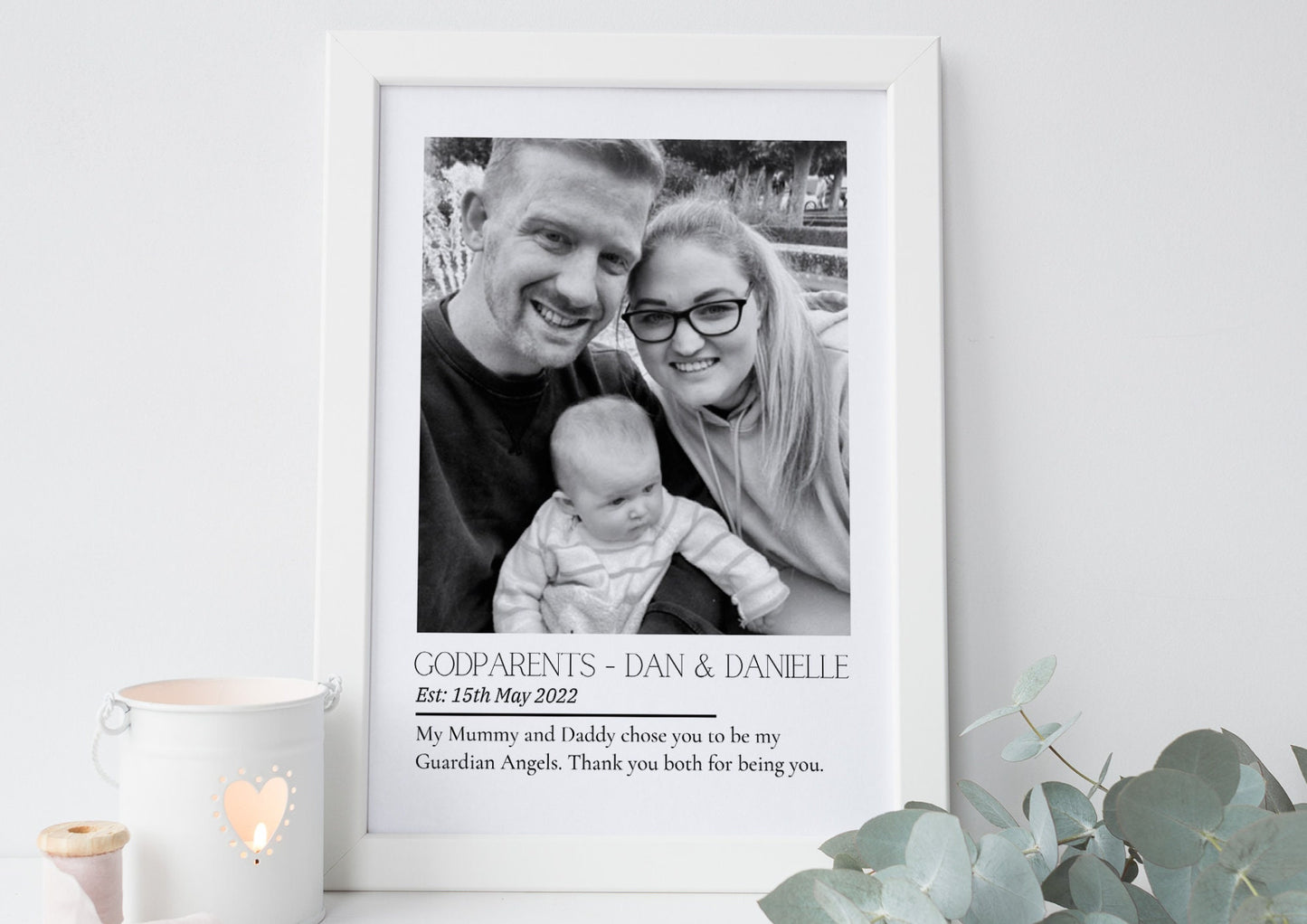Personalised Godparents Print, Gift from Godson Goddaughter, Godmother Birthday Gift, Custom Gift Godmother, Photo Gift, Godparents Proposal
