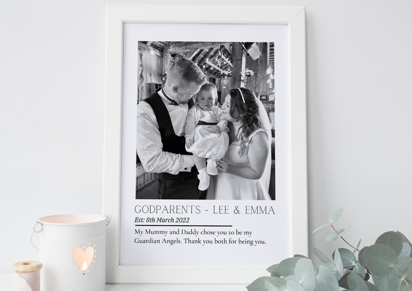 Personalised Godparents Print, Gift from Godson Goddaughter, Godmother Birthday Gift, Custom Gift Godmother, Photo Gift, Godparents Proposal