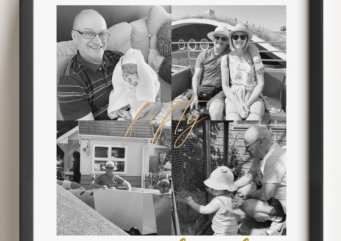 Custom 50th Birthday Print, Fathers Day, Birthday Photo Gift, Friend 50th Birthday, Sister Birthday Gift, Grandad Present, 50th Celebration