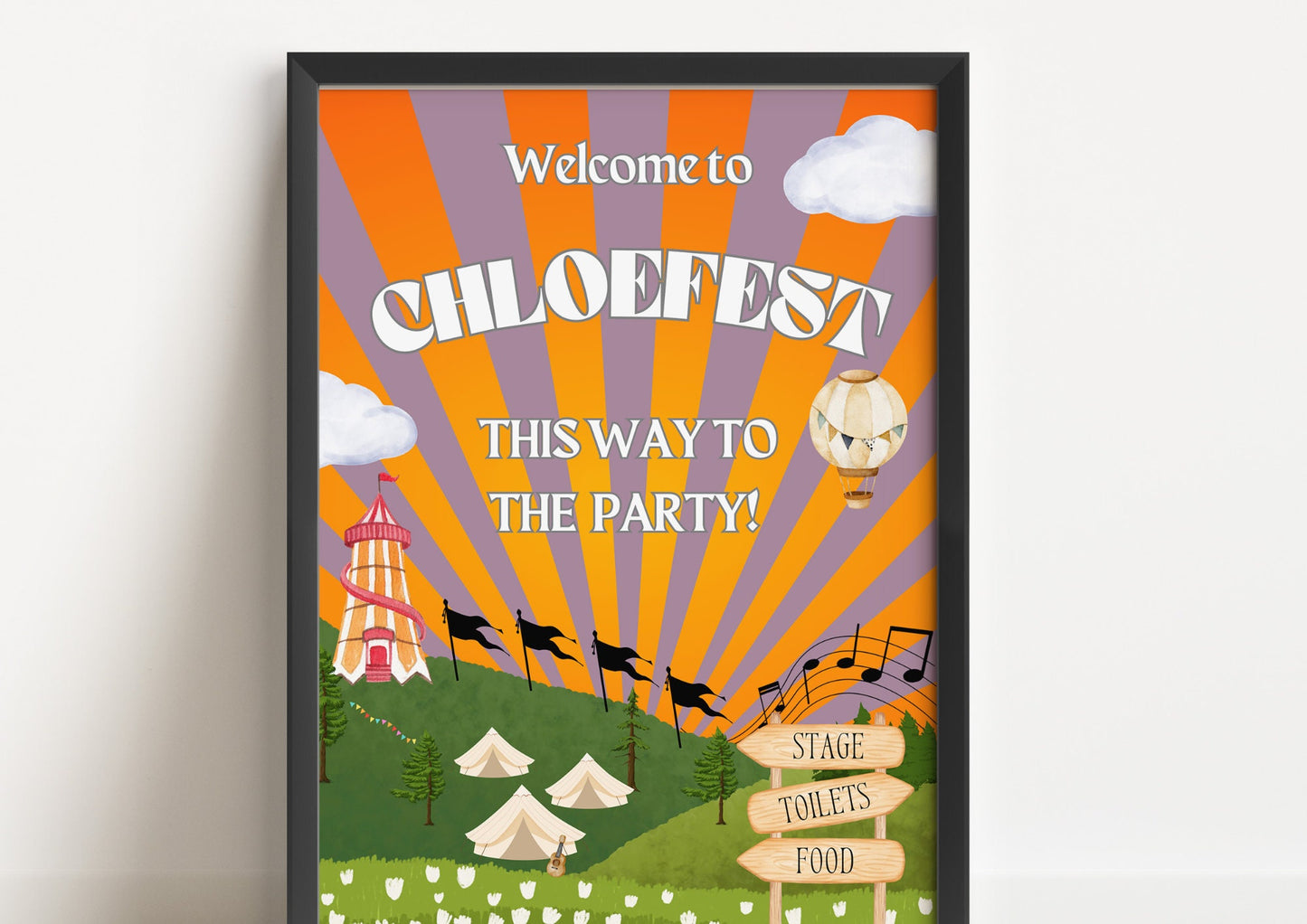 Festival Theme Party Poster: Custom Welcome Sign