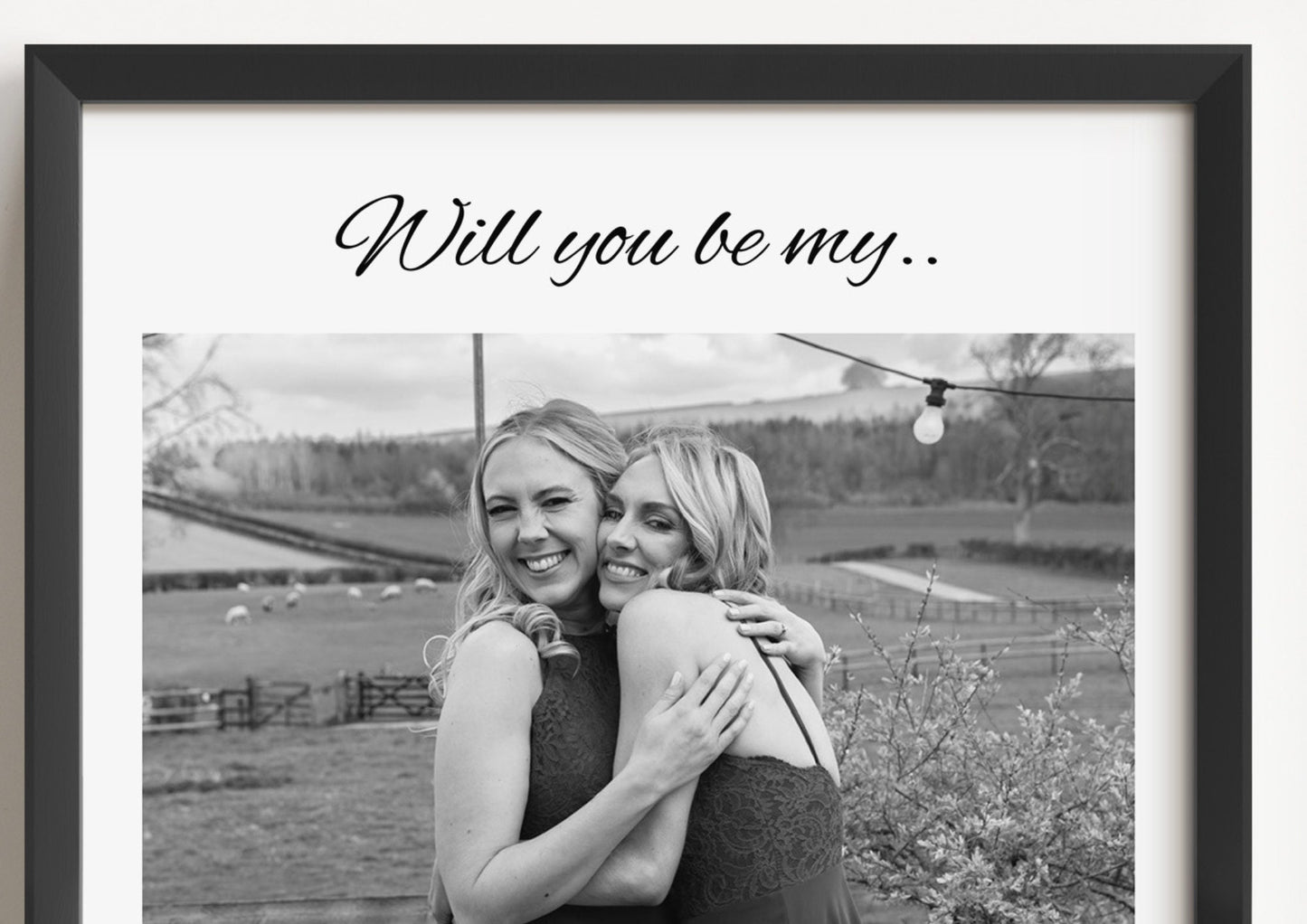 Custom Bridesmaid Proposal Photo Print: Wedding Keepsake Gift