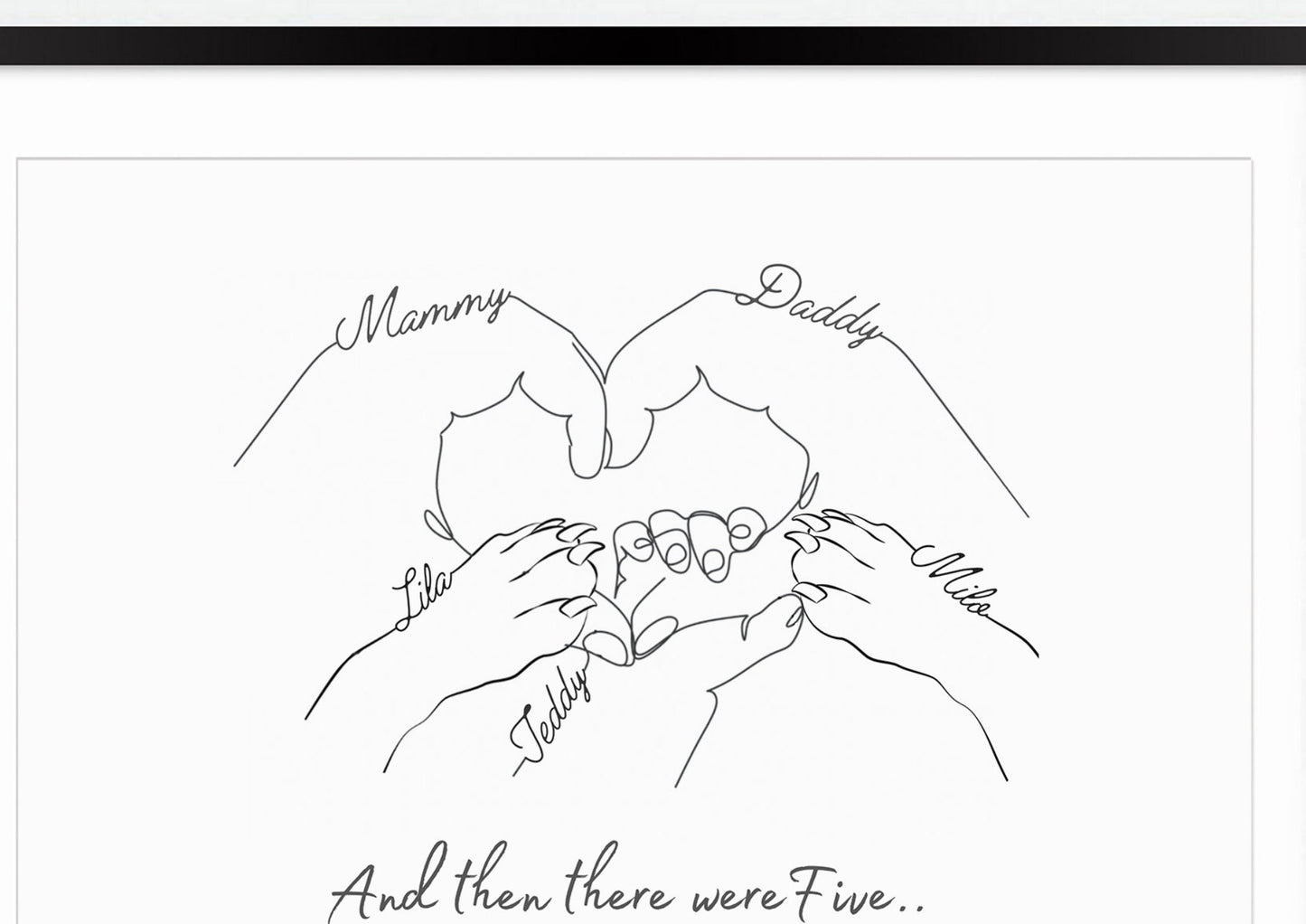 Personalised Family Poster, Baby & Two Dogs, Gift for New Family, Hand Line Art, Baby Shower, Mothers Day Gift Print, New Parents Keepsake