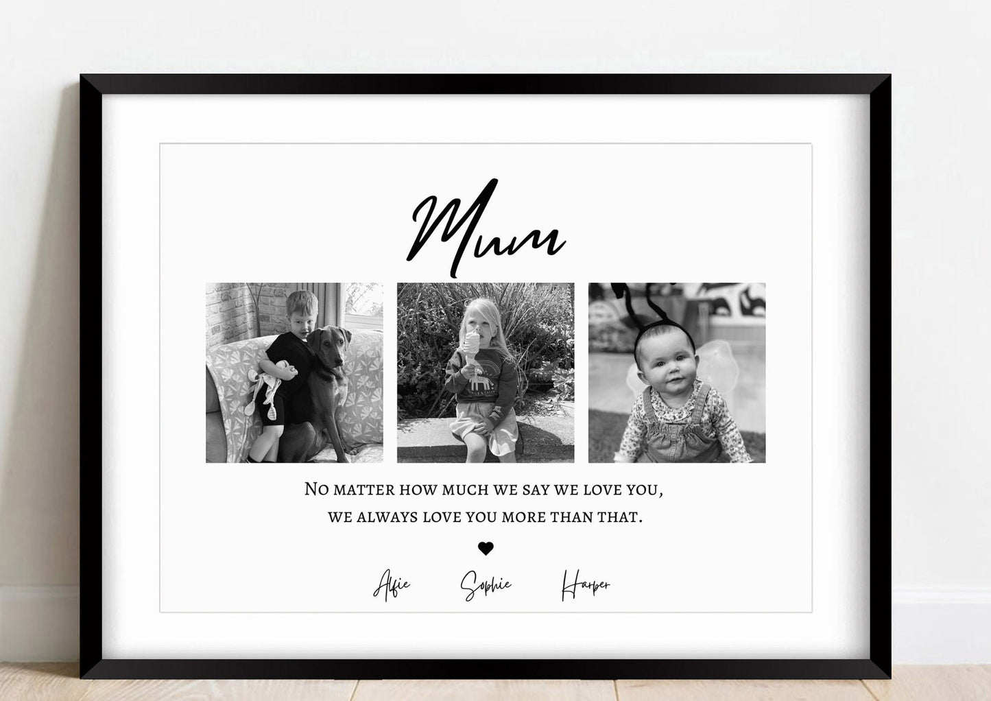 Custom Photo Gift for Mum: Mother's Day Personalised Print