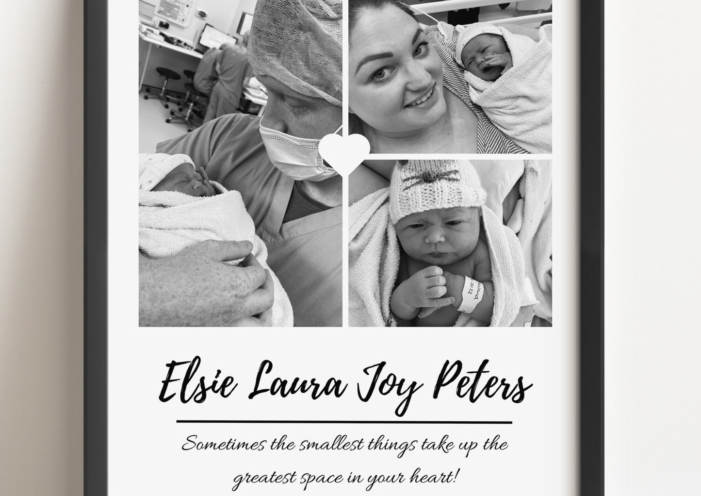New Baby Photo Keepsake, Birth Stats Print, Birth Announcement Wall Art, Newborn Photo Poster, Personalised Mothers Day Gift, New Parents