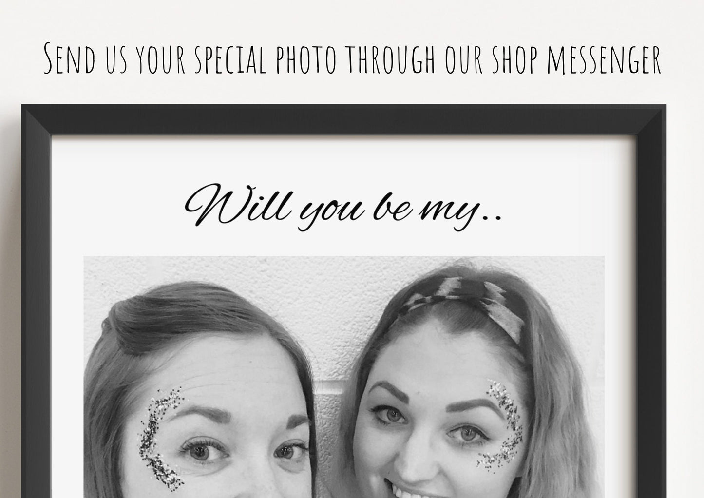 Custom Bridesmaid Proposal Photo Print: Wedding Keepsake Gift