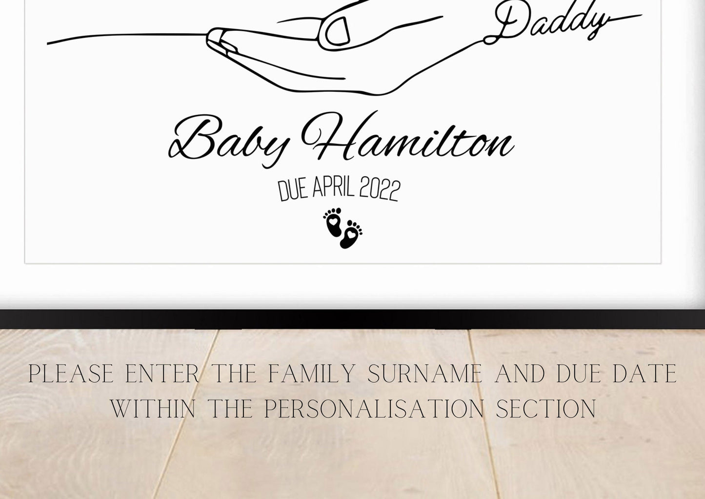 Minimalist Baby Scan Print: Pregnancy Announcement Keepsake