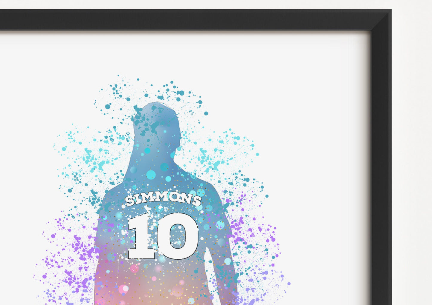 Watercolor Football Girl Art Print: Personalized Sports Gift (A4/A5)