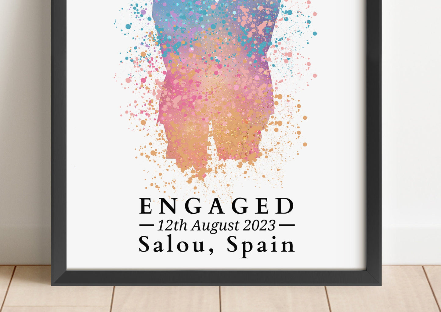 Custom Couple Engagement Gift, LGBTQ  Wedding Gift for Mr & Mr, Gay Engagement Print, Personalised Anniversary Valentines Gift for Boyfriend