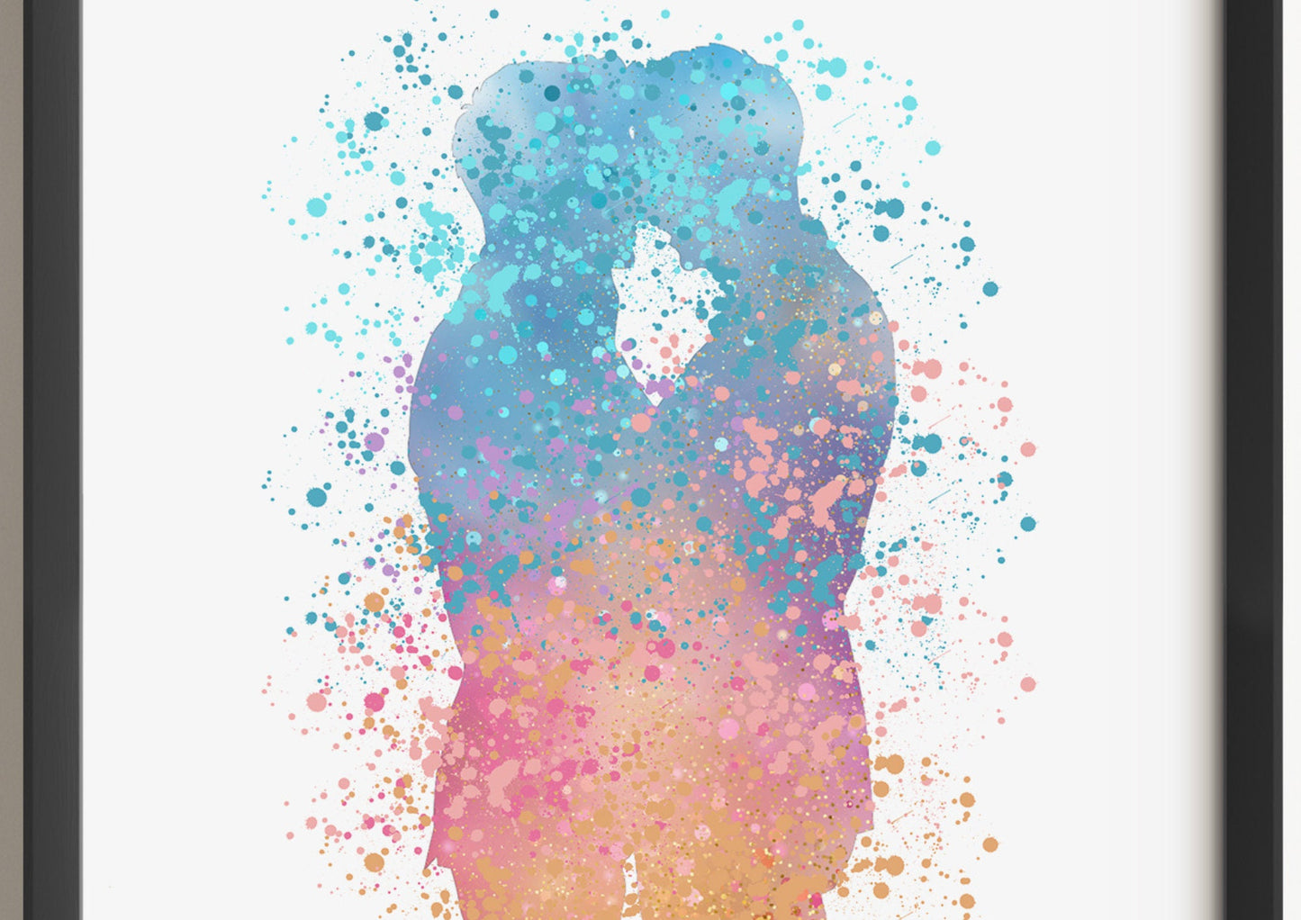 Custom Couple Engagement Gift, LGBTQ  Wedding Gift for Mr & Mr, Gay Engagement Print, Personalised Anniversary Valentines Gift for Boyfriend