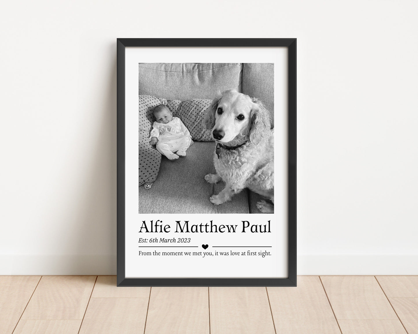 Personalised Baby Photo Print: Newborn Keepsake Nursery Decor