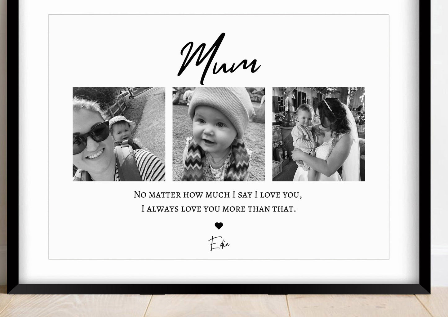 Custom Photo Gift for Mum: Mother's Day Personalised Print